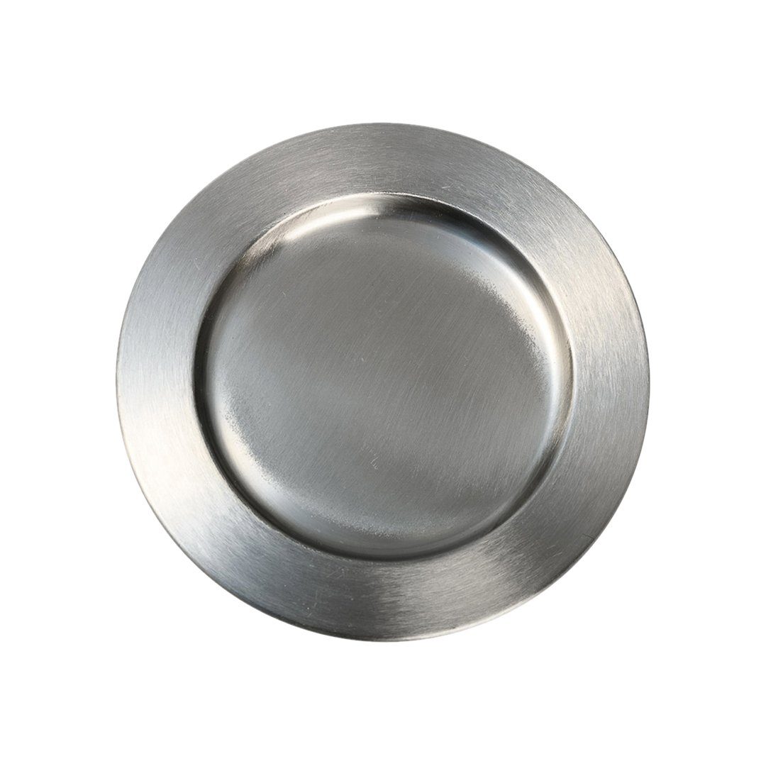 NKlaus Kerzentablett Teller Edelstahl Matt Ø 17cm Kerzenhalter Kerzente günstig online kaufen