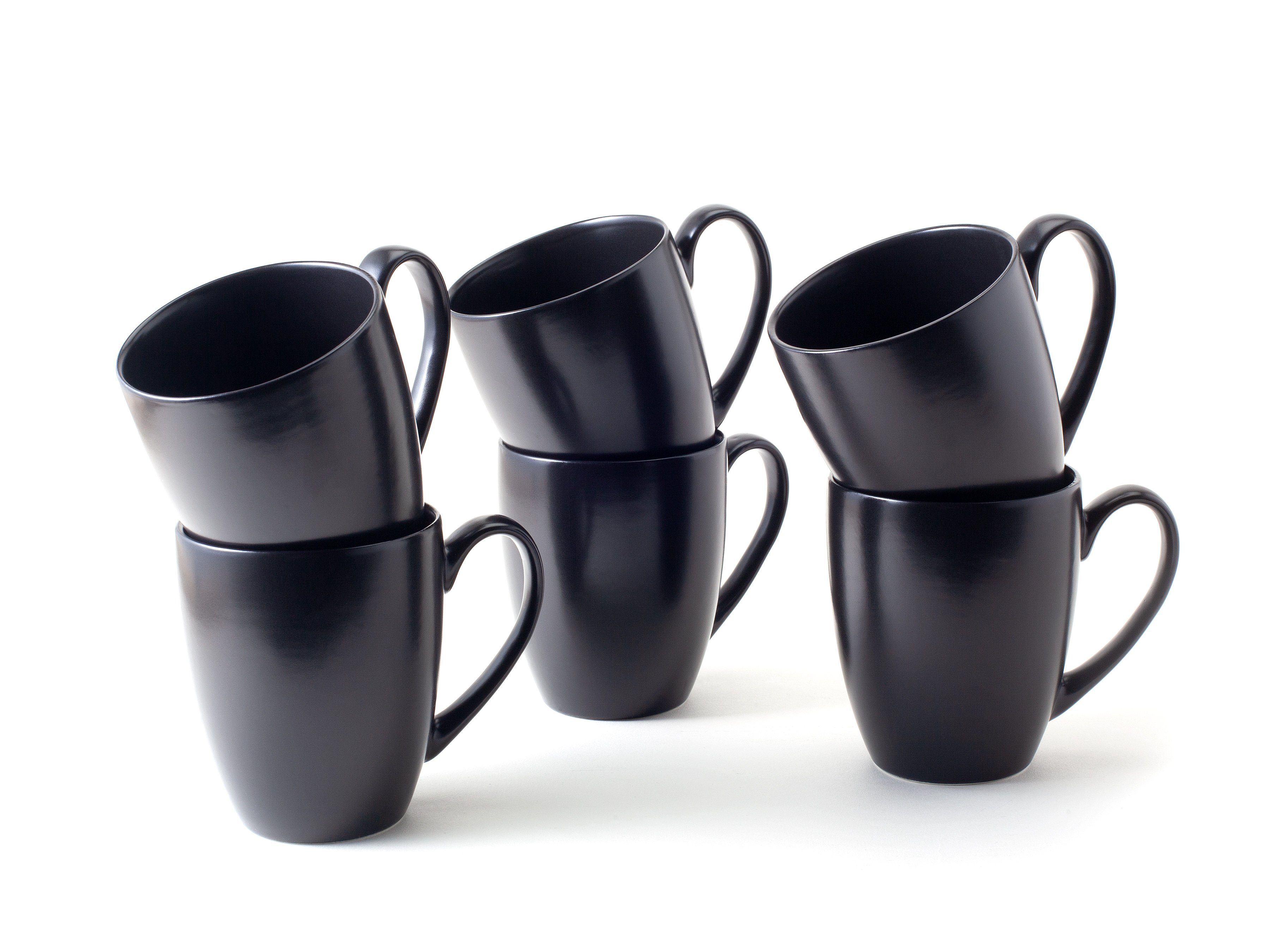 Hanseküche Tasse Kaffeebecher Set aus hochwertiger Keramik, Keramik, Optimales Volumen, Modernes Design