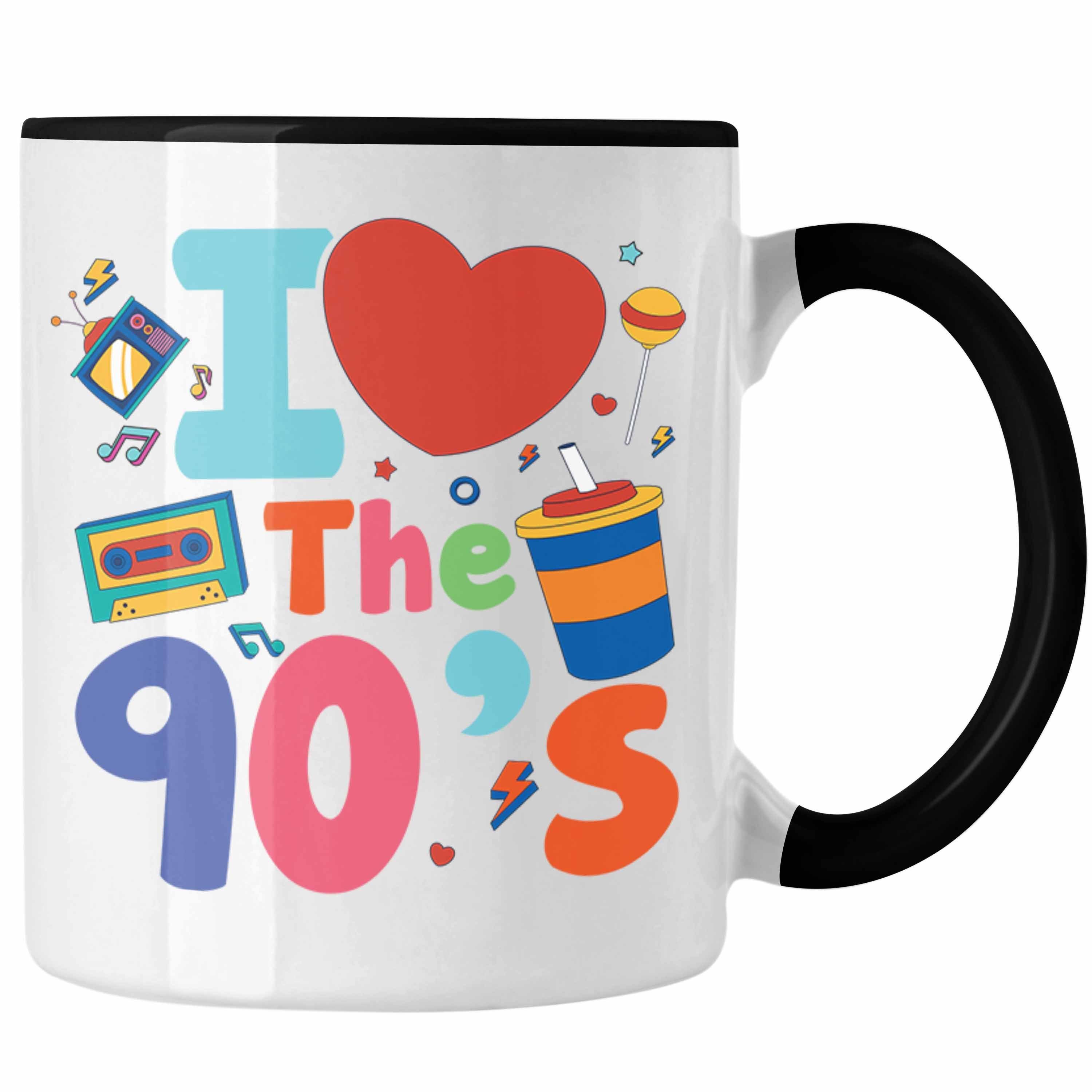 Geschenk 90er I Party Geschenkidee Love Trendation Tasse Jahre - Trendation The Neunziger Schwarz 90's Tasse