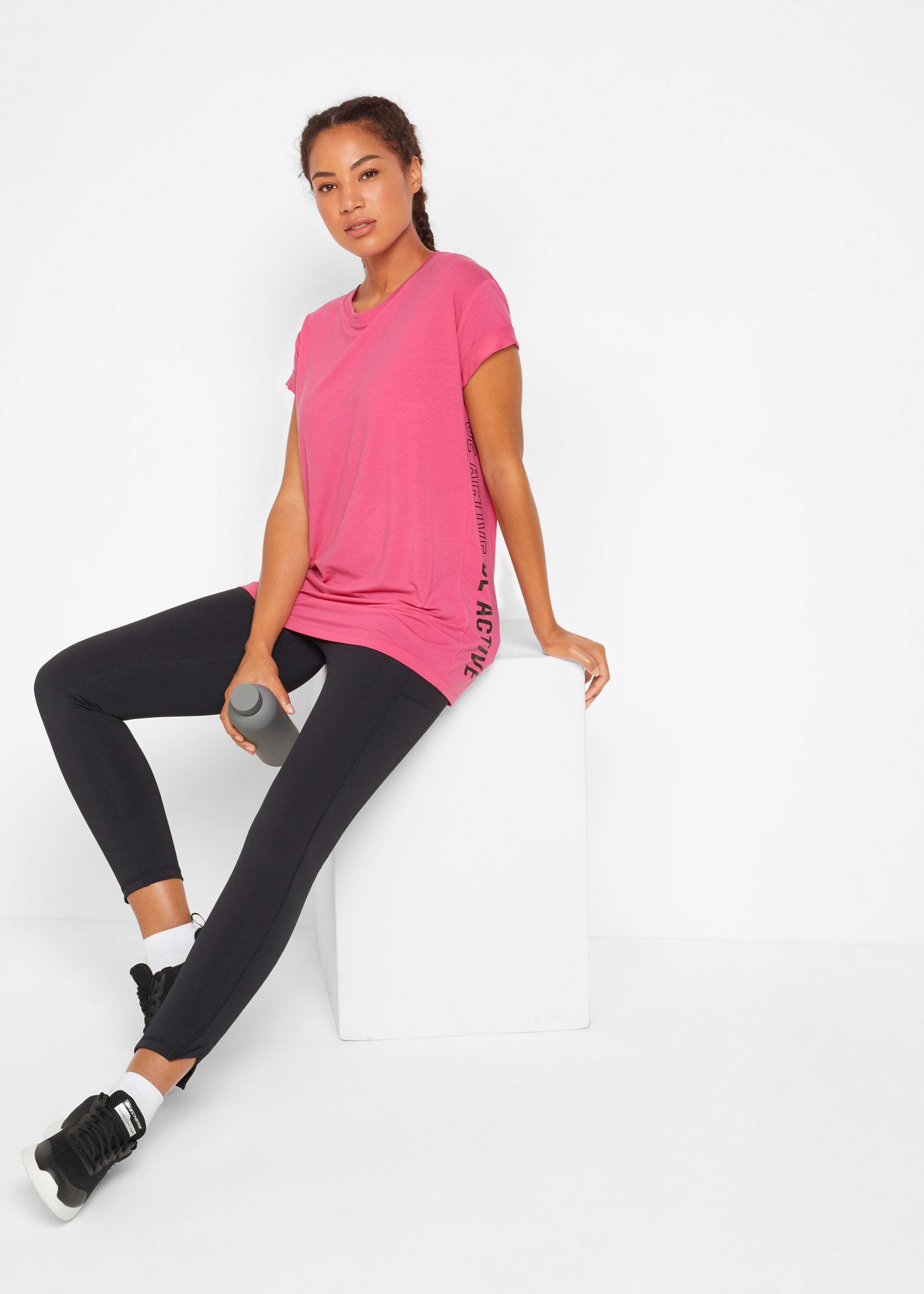 bonprix T-Shirt Loose Fit Passform, Kurzarm, seitliche Prints – Bild 5 von 5