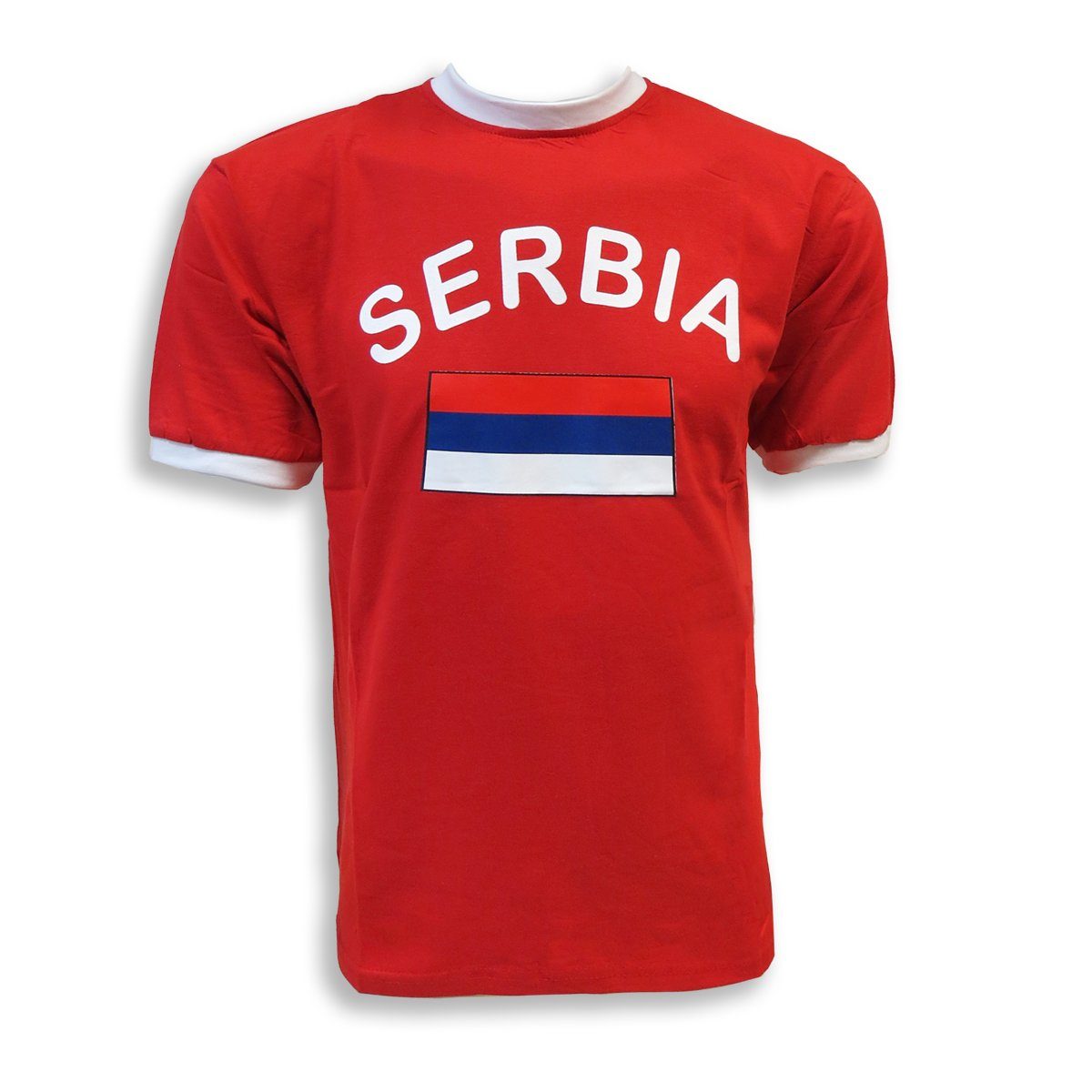 Sonia Originelli T-Shirt Fan-Shirt "Serbia" Unisex Fußball WM EM Herren T-Shirt