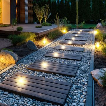 etc-shop LED Einbaustrahler, Leuchtmittel inklusive, Warmweiß, Außen Einbau Lampe Garten Einfahrt Strahler Weg Edelstahl Boden Spot