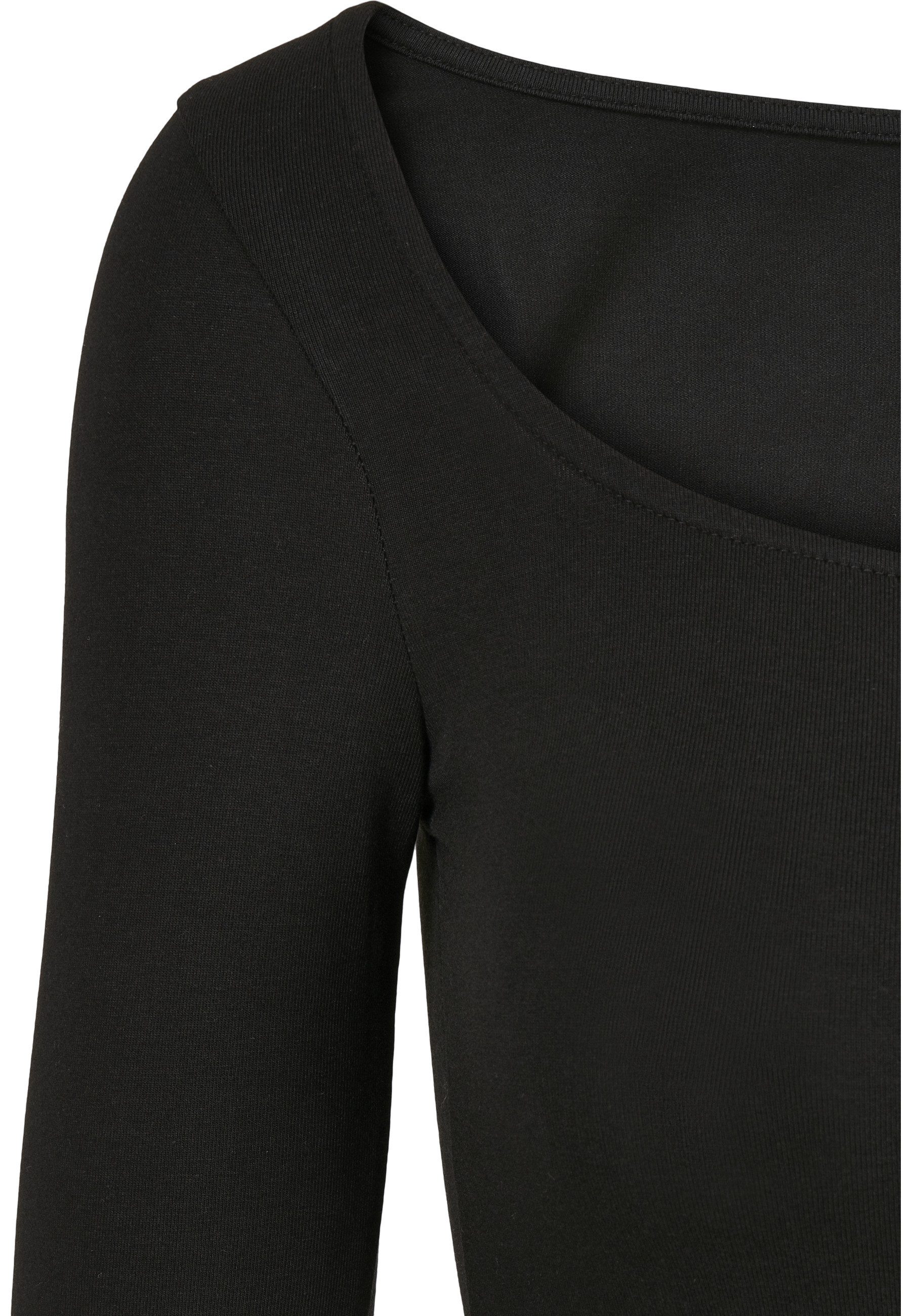 URBAN CLASSICS Langarmshirt Urban Classics Damen Ladies Organic Longsleeve Body (1-tlg)