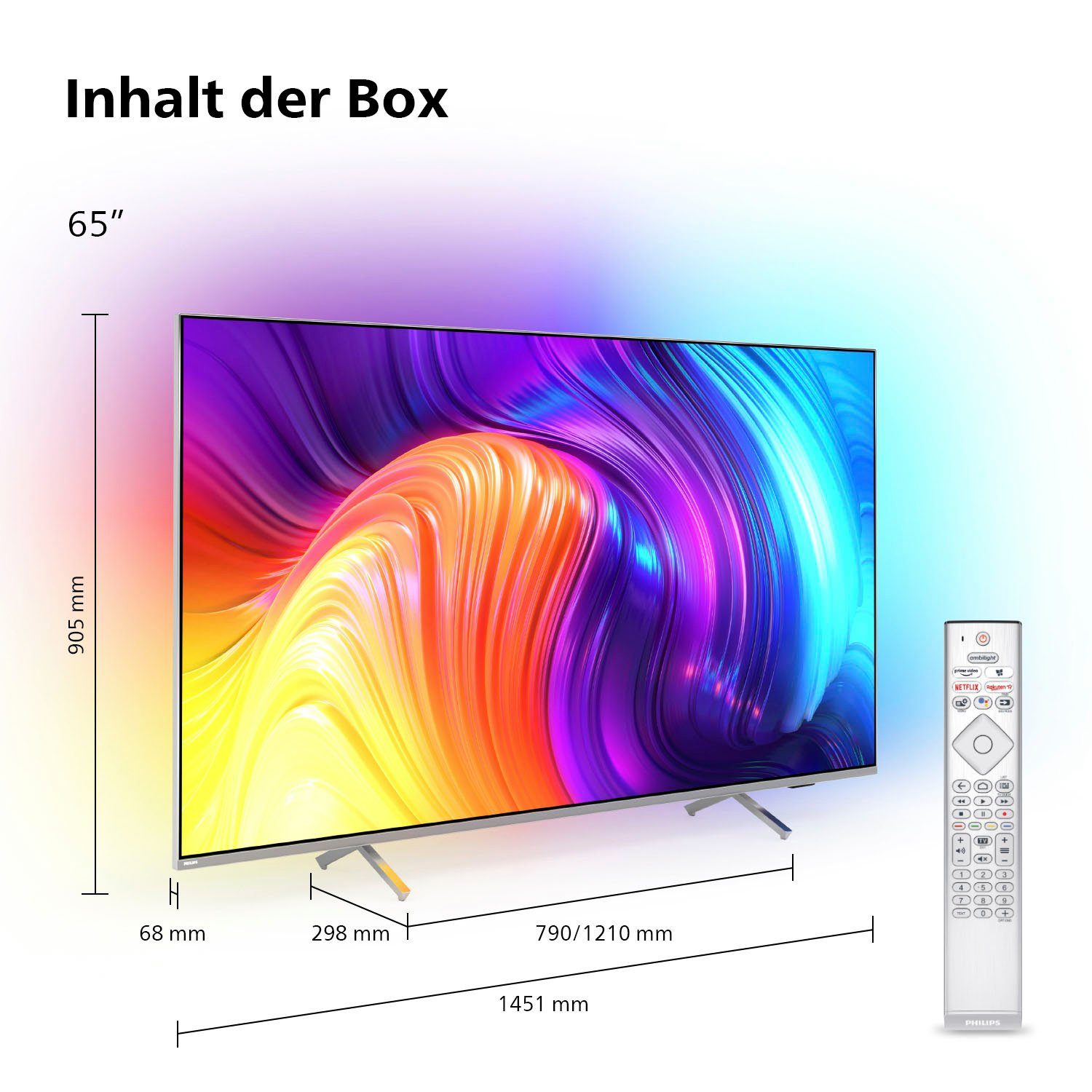 cm/65 LED-Fernseher TV, 65PUS8507/12 Philips (164 Zoll, Ultra HD, 4K Android Smart-TV)