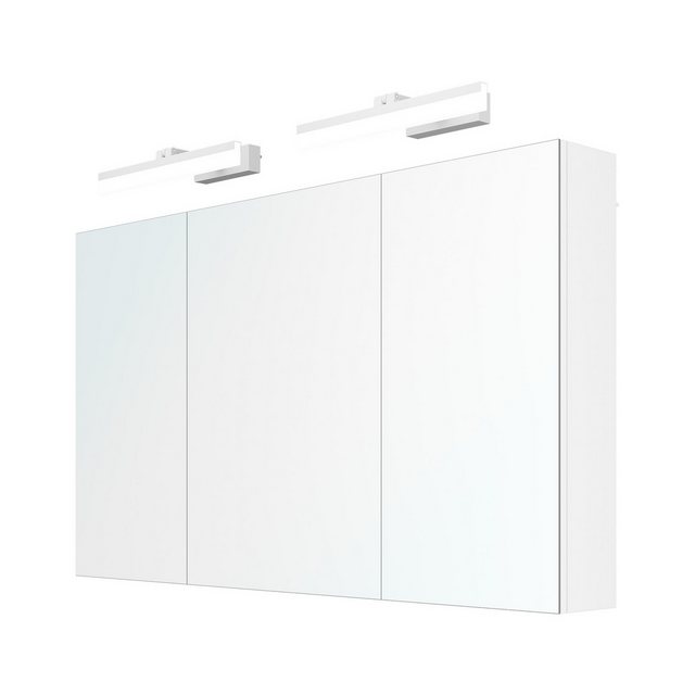 Mai & Mai Spiegelschrank Badschrank mit Spiegellampe Spiegelleuchte 180° Dr günstig online kaufen