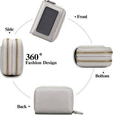 GAEKEAO Geldbörse (Mini-Geldbörse aus Leder, Damen-Geldbörse mit RFID-Schutz), Hochwertiger Leder-Kreditkartenhalter mit Praktischem Design