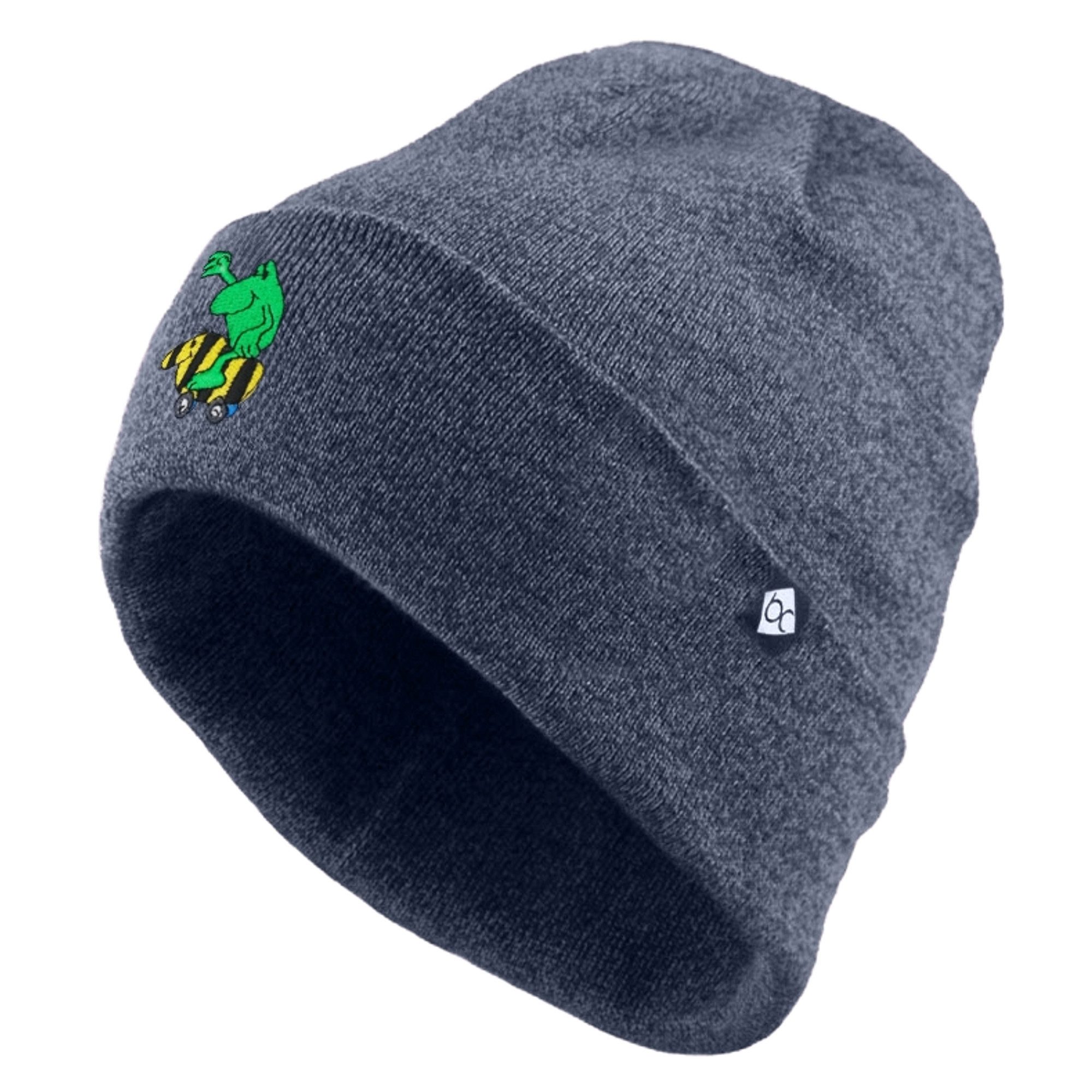 Bavarian Caps Beanie Bavarian Caps Stick-Haum "Janosch: Tigerententaxi" - blaugrau (Beanie, Strickmütze, Beanie)