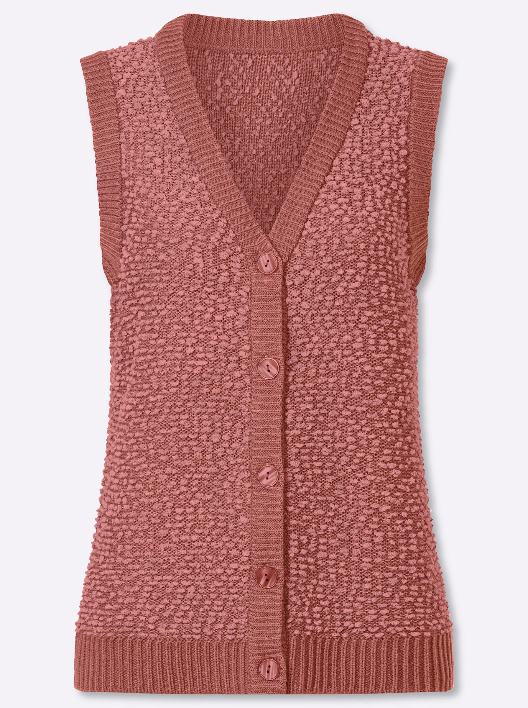 Sieh an! Strickweste Strickweste Ärmellos