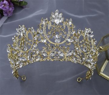 GLAMO Diadem Brautkrone,Hochzeitskrone,Kristall-Krone, Strass-Tiaras