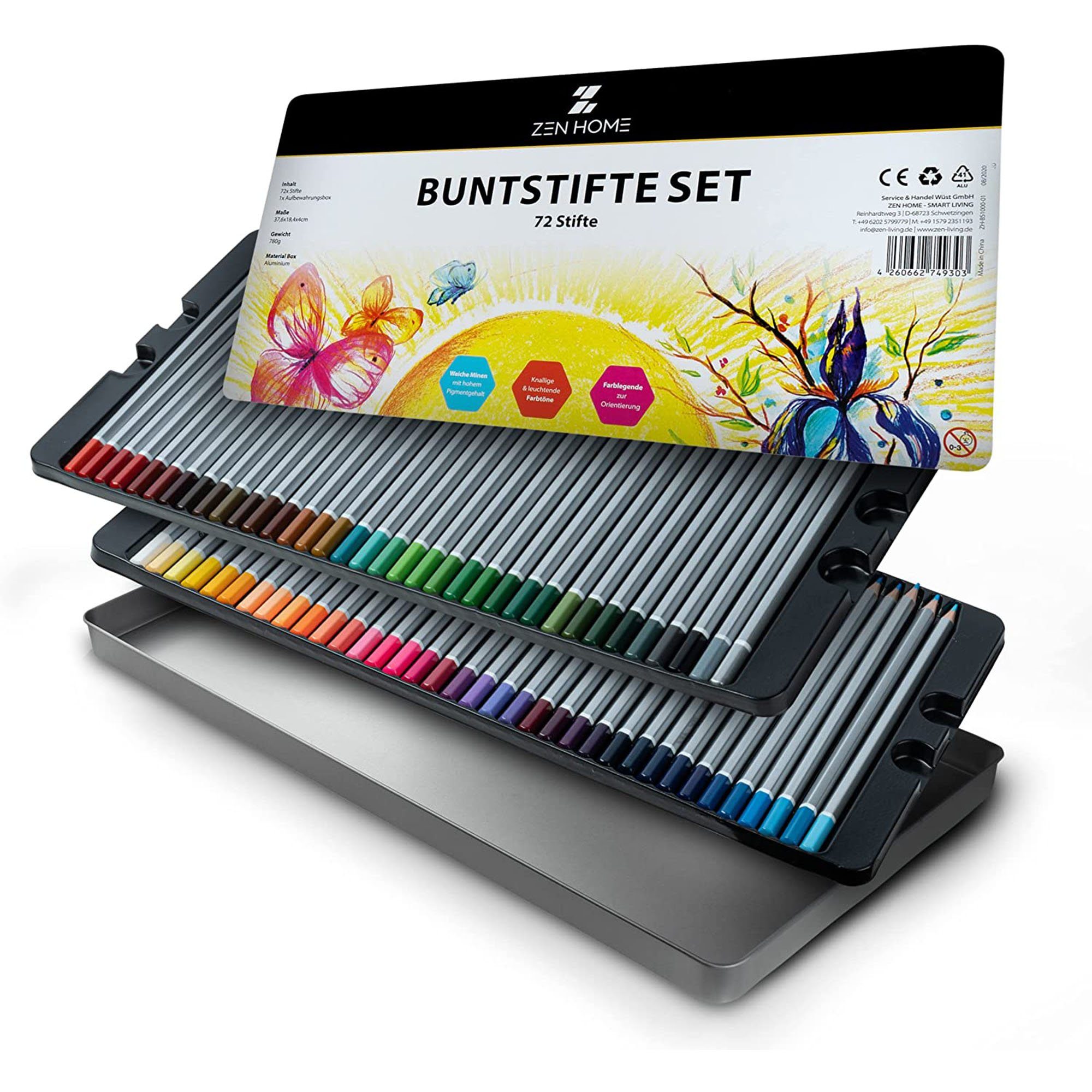 ZEN HOME - smart living - Buntstift Buntstifte, (Buntstifte Set 72 Stück)