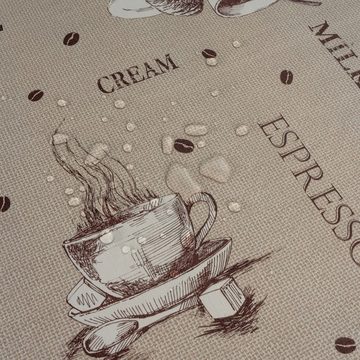 laro Tischdecke Wachstuch-Tischdecken Abwaschbar Kaffee Espresso Braun rechteckig
