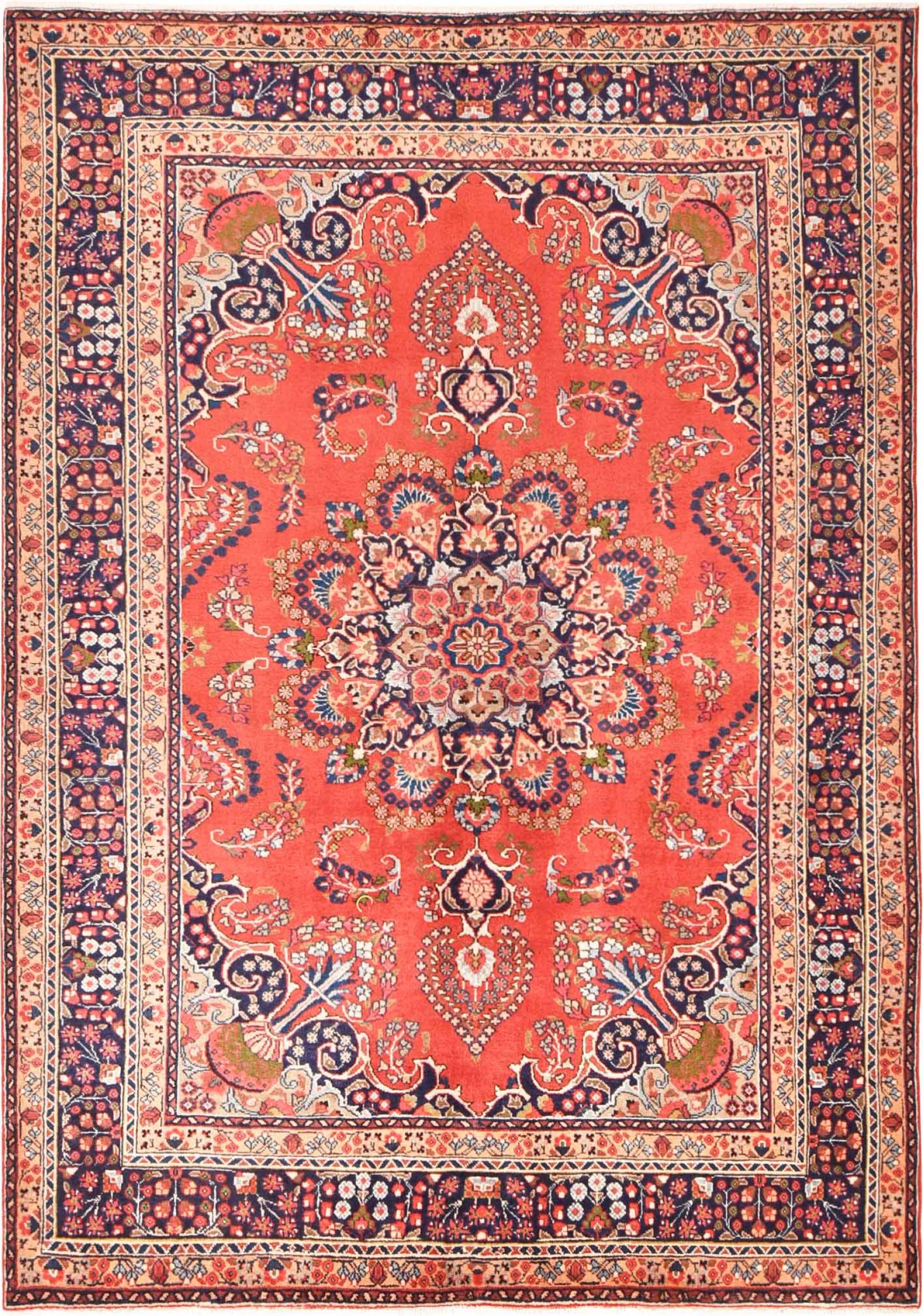 Nain Trading Orientteppich Mashhad 199x281 Handgeknüpfter Orientteppich / Perserteppich, rechteckig, Höhe: 12 mm
