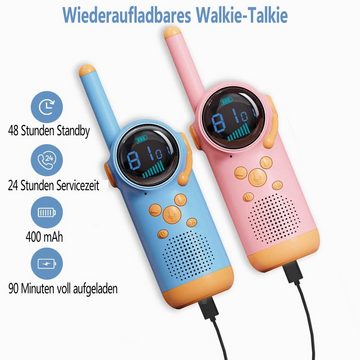 Kind Ja Walkie Talkie Kinder-Walkie-Talkie 2pcs, Spielzeug, Walkie-Talkie mit Taschenlampe, geeignet für Familie Outdoor-Dschungel-Abenteuer, Camping
