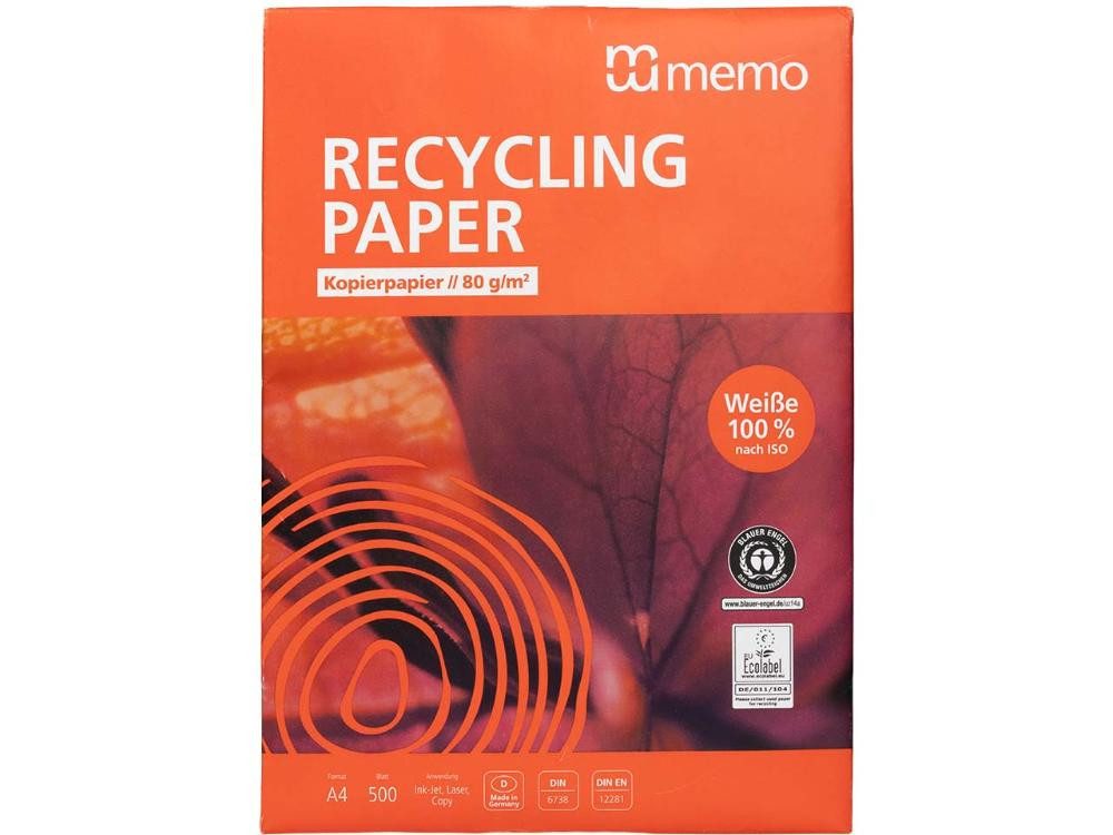 memo Kopierpapier memo Multifunktionales Kopierpapier 'Recycling Whi