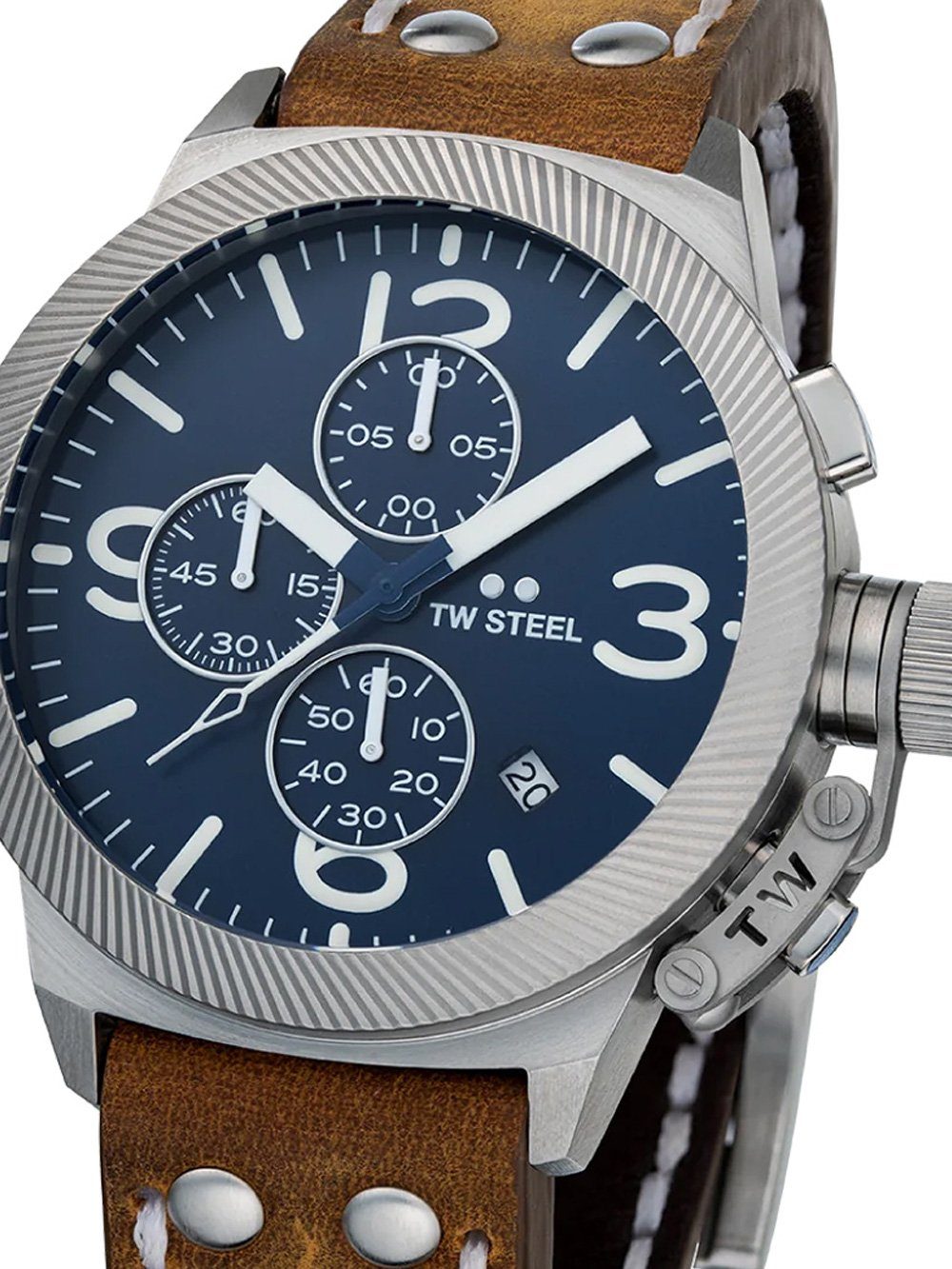 TW Steel Quarzuhr TW-Steel CS106 Canteen Chronograph Herrenuhr 45mm 10ATM TW-Steel CS106 Canteen Chronograph Herrenuhr 45mm 10ATM