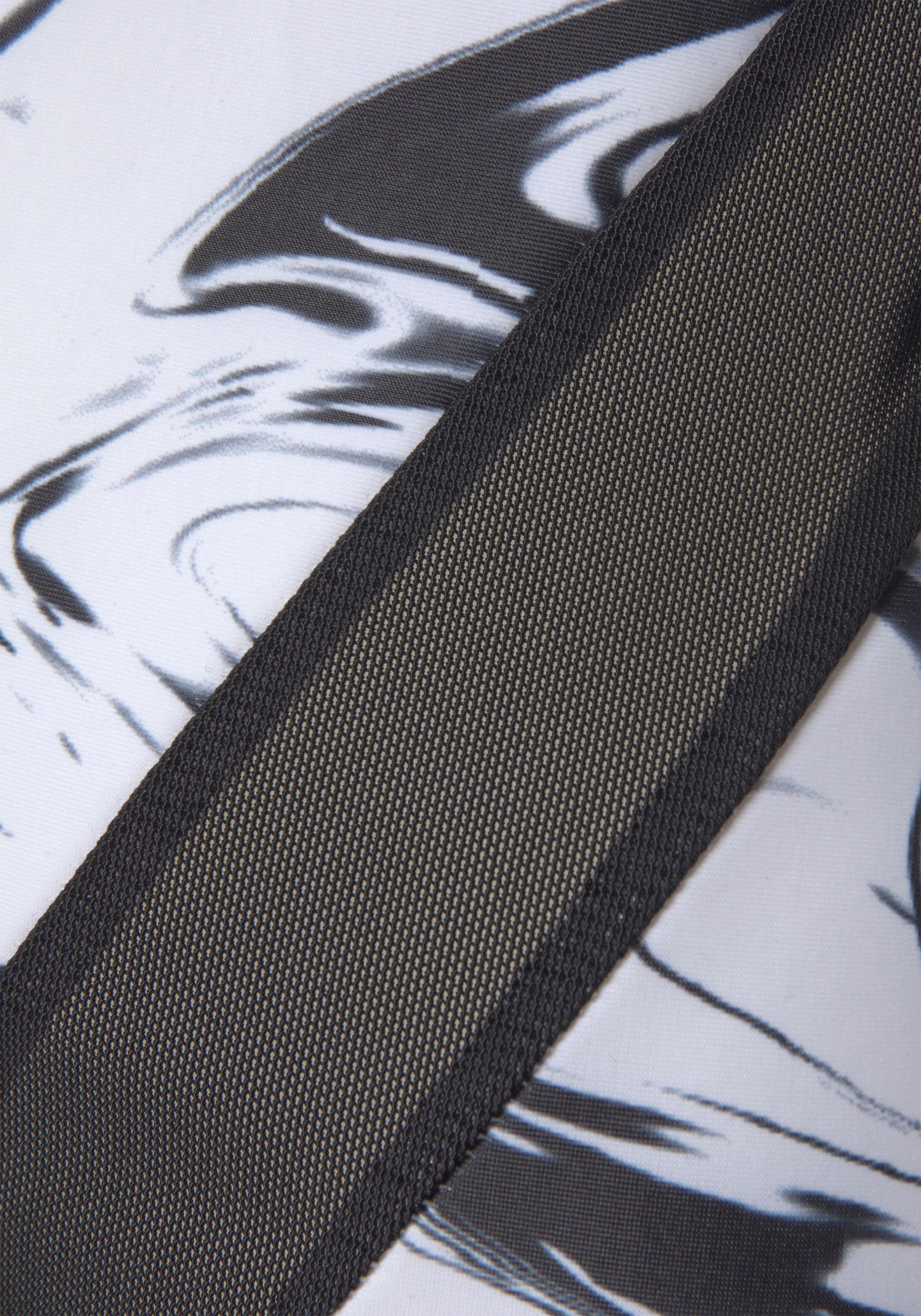 LASCANA ACTIVE Funktionsshirt Marble mit gekreuzten Trägern und Mesheinsätzen