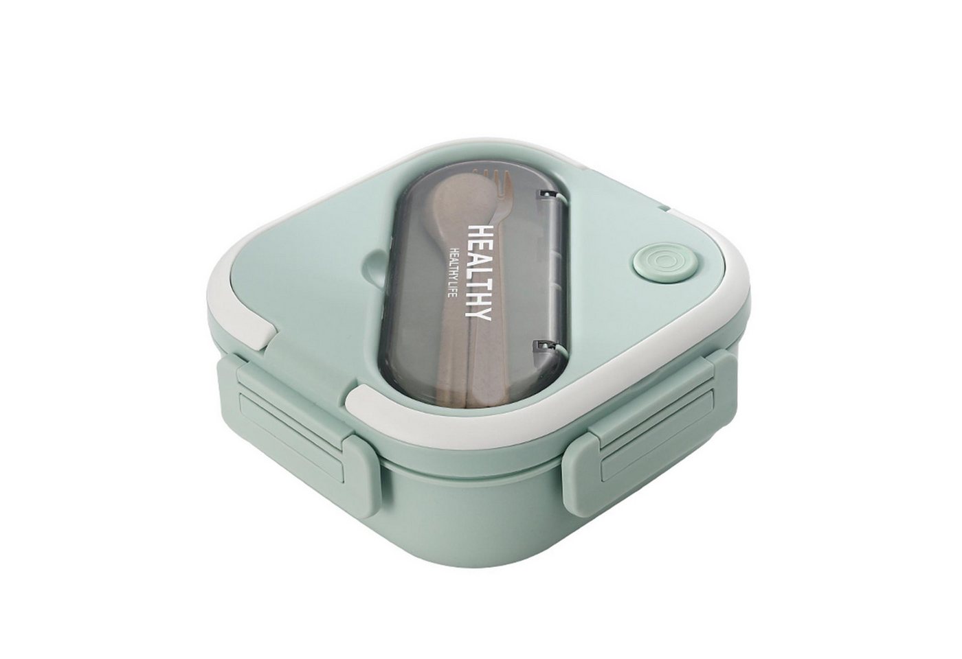 Fine Life Pro Lunchbox Bento-Box mit Gabel & Löffel,1300ml Essbox aus Lebensmittelsicherem PP, Mehrfachfächer, Leckdicht,Tragegriff, Ideal für Arbeit/Schulessen