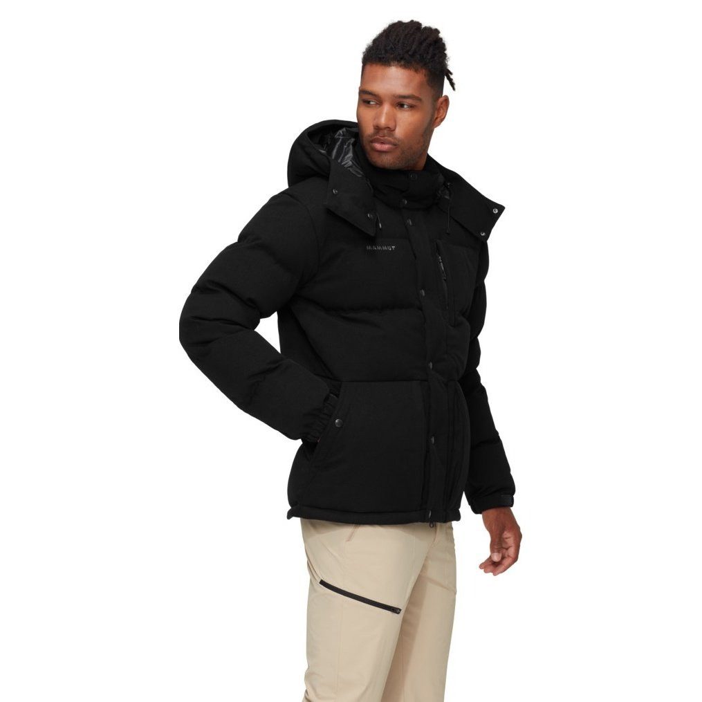 Mammut Winterjacke Convey Roseg 2.0 Insulated Hooded (winddicht, warm) schwarz Herren