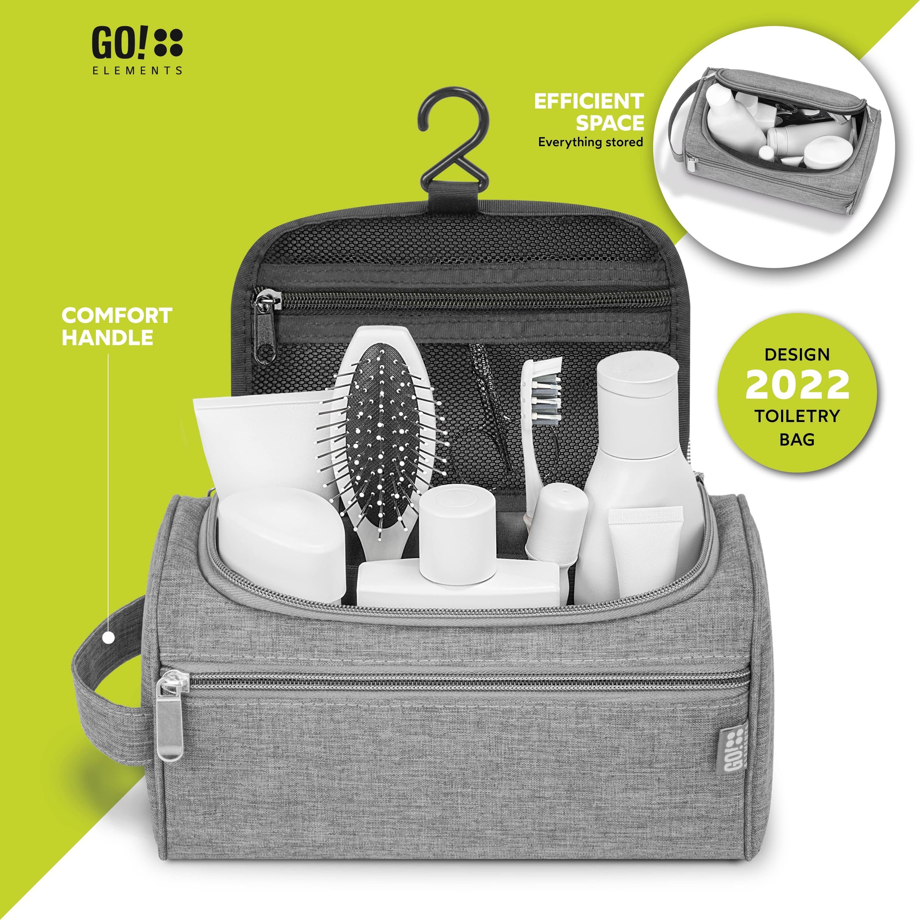GO!elements Kulturbeutel Smart Bag, Kulturtasche zum Aufhängen Herren & Damen Kosmetiktasche Männer Frauen für Koffer & Handgepäck Waschtasche Reise-Tasche