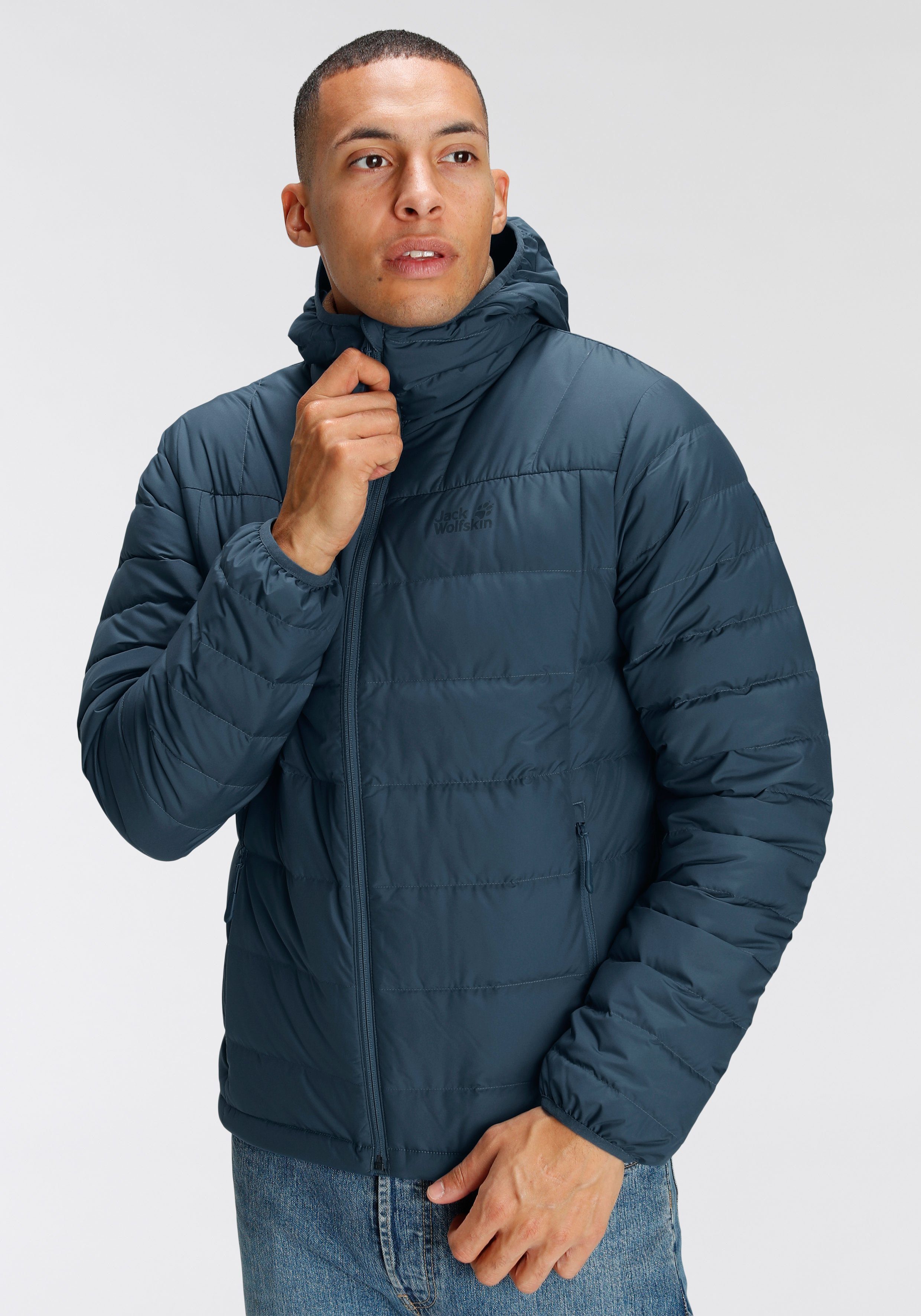 Jack Wolfskin Daunenjacke "STANLEY", mit Kapuze, Winddicht, atmungsaktiv, Ü günstig online kaufen