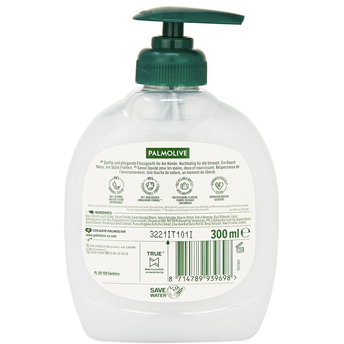 PALMOLIVE Flüssigseife Naturals Milch & Orchidee, 300 ml, seifenfreie Formel