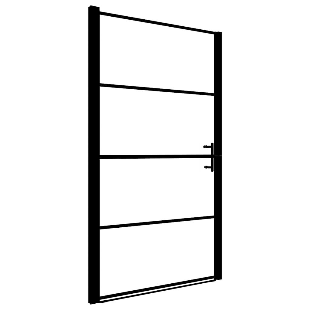 vidaXL Duschwand Duschtür Hartglas 100 x 178 cm Schwarz