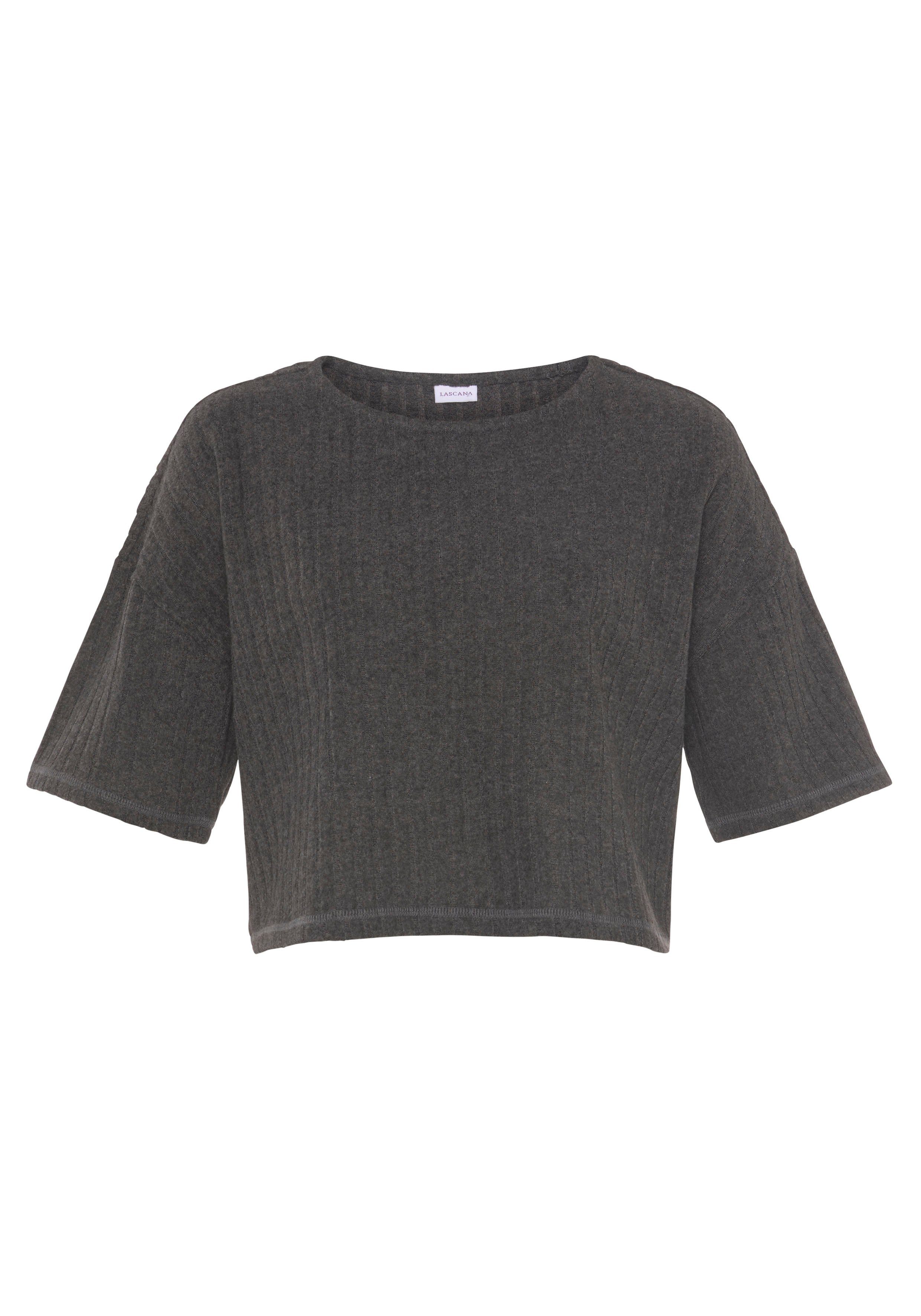 LASCANA 3/4-Arm-Shirt Lounge-/Strickshirt aus weichem Strick, Loungewear – Bild 2 von 5