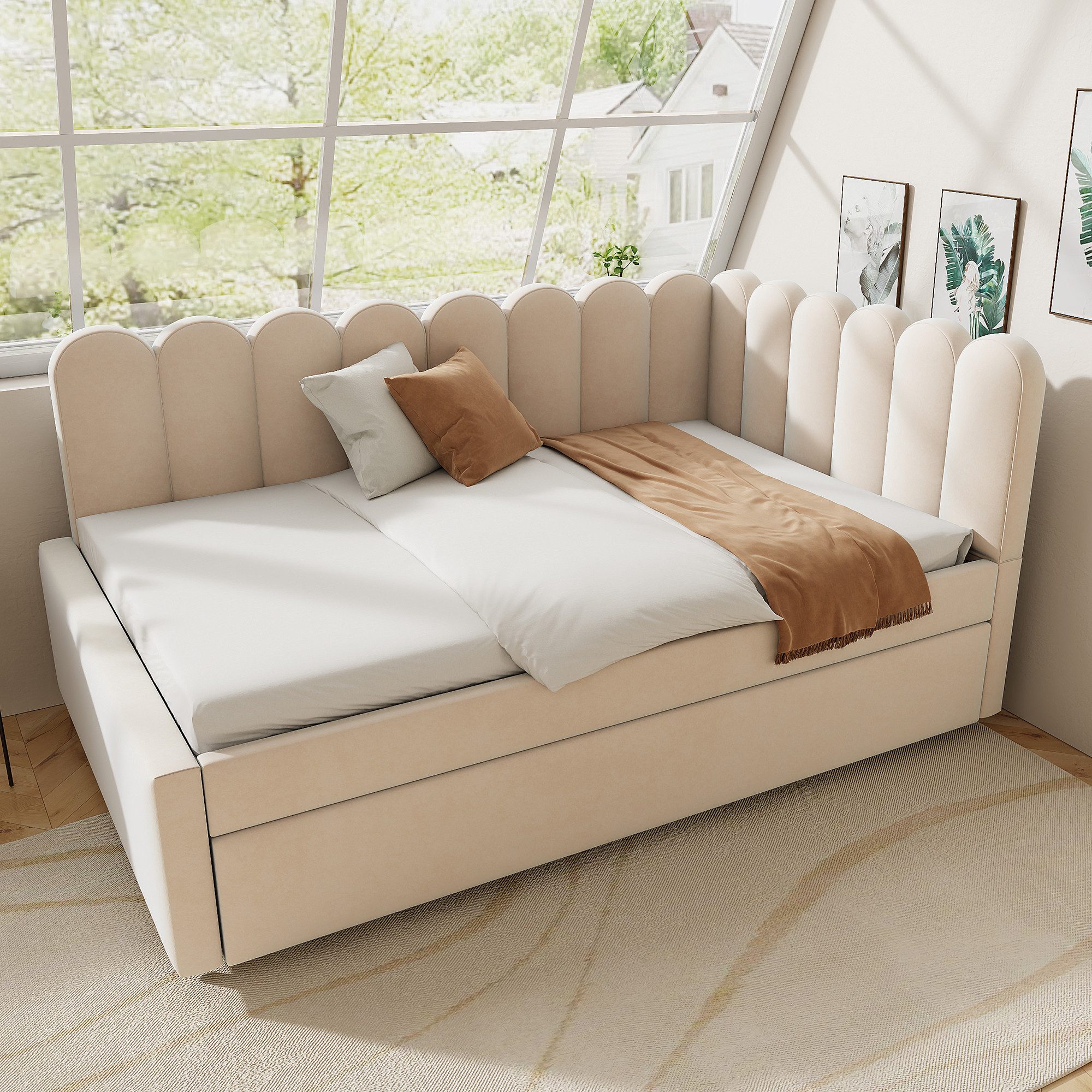 Flieks Daybett, Polsterbett Schlafsofa Tagesbett 140x200cm günstig online kaufen