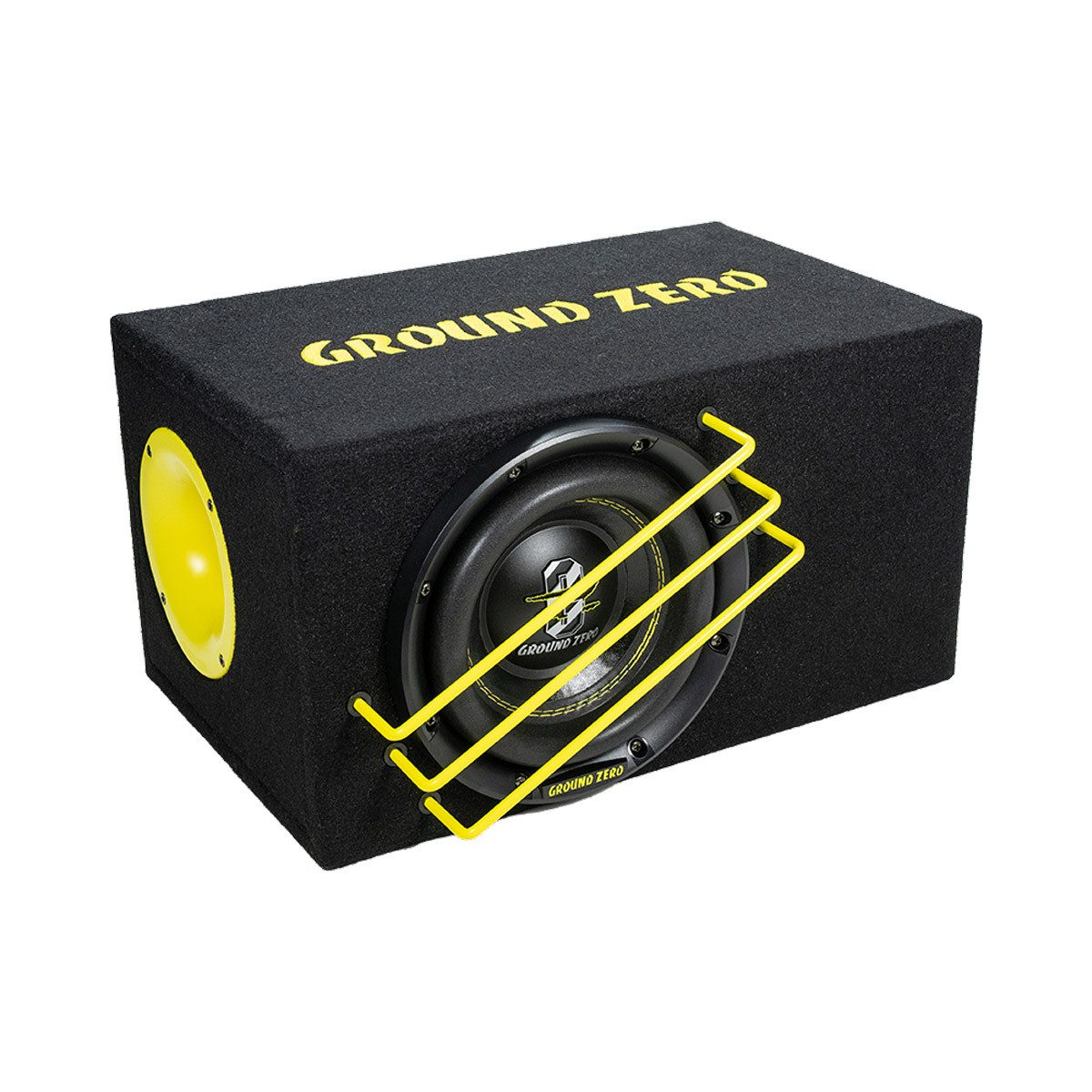 Ground Zero GZRB 20SPL-ACT, 20 cm Aktiver SPL Bassreflex Gehäusesubwoofer Auto-Subwoofer (280 W, max.: W 20 cm)