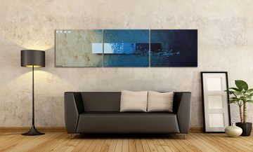 WandbilderXXL XXL-Wandbild Deep Water Signs 225 x 60 cm, Abstraktes Gemälde, handgemaltes Unikat