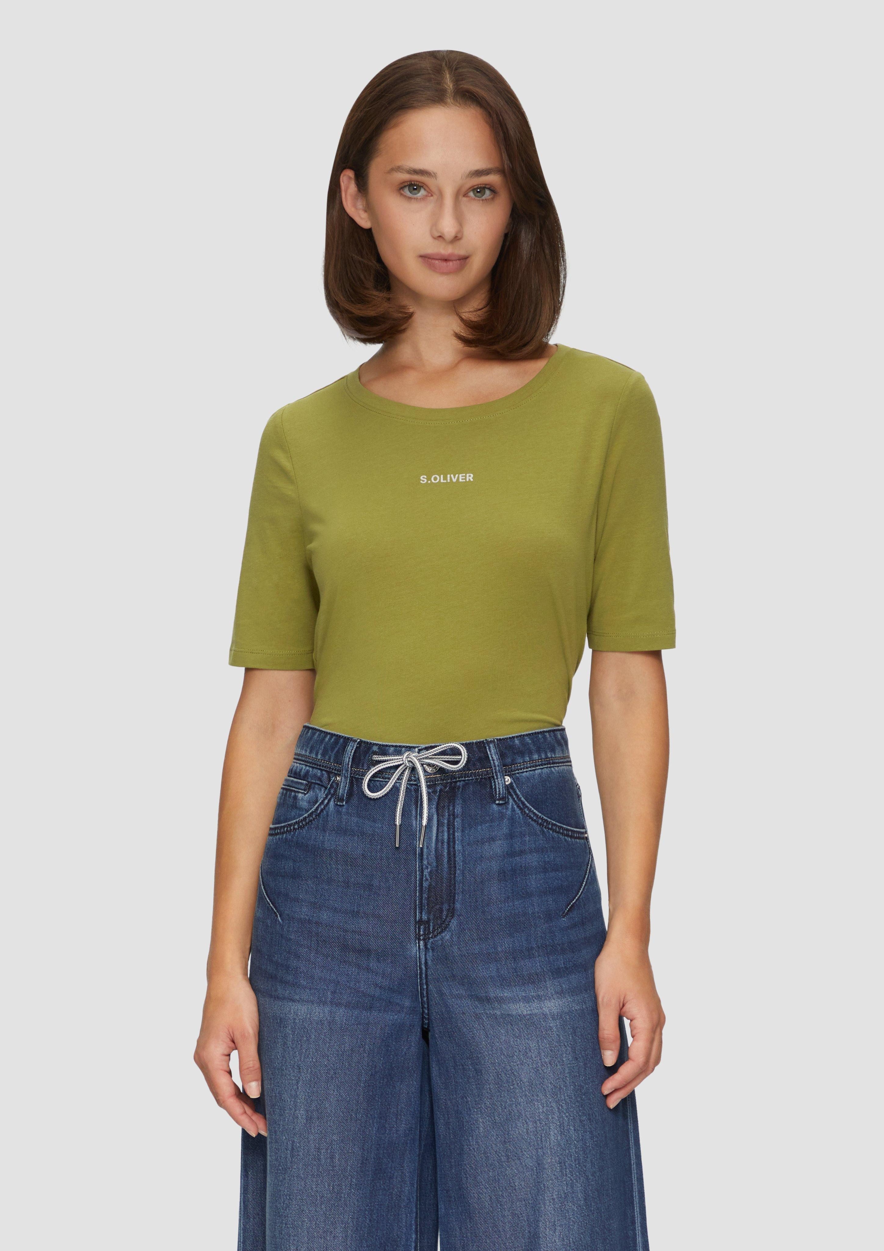 s.Oliver Kurzarmshirt Jerseyshirt mit Logo-Print Artwork günstig online kaufen