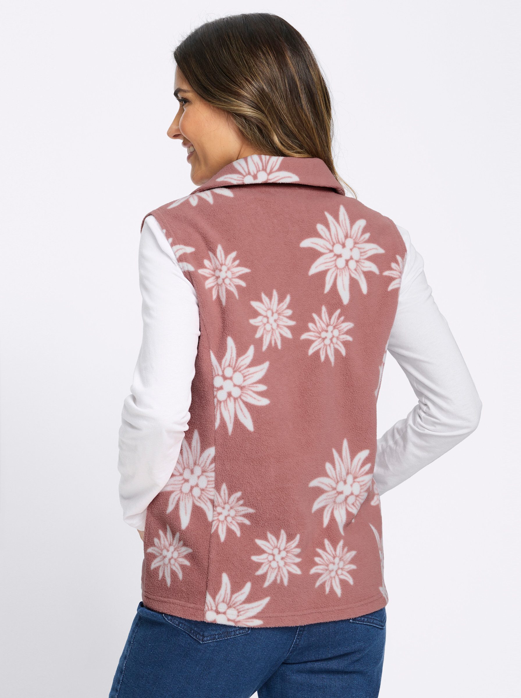 Sieh an! Fleeceweste Fleece-Weste Länge ca. 66 cm