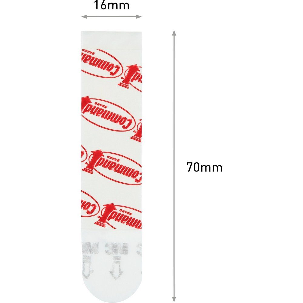 Klebehaken 3M Command™ Strips M (L x B) 70 mm x 16 mm Weiß Inhalt: 10 St.