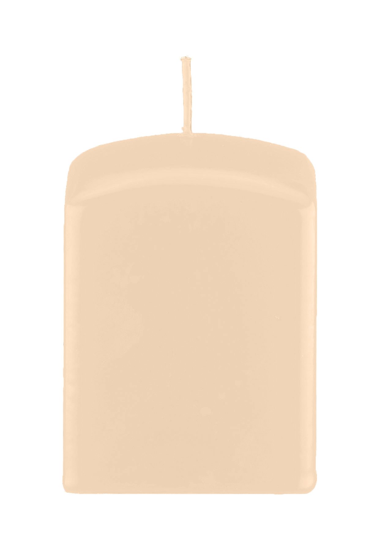 Kopschitz Kerzen Stumpenkerze Quader, Quadratische Kerzen Champagner 200 x Ø 60/60 mm, 4 Stück