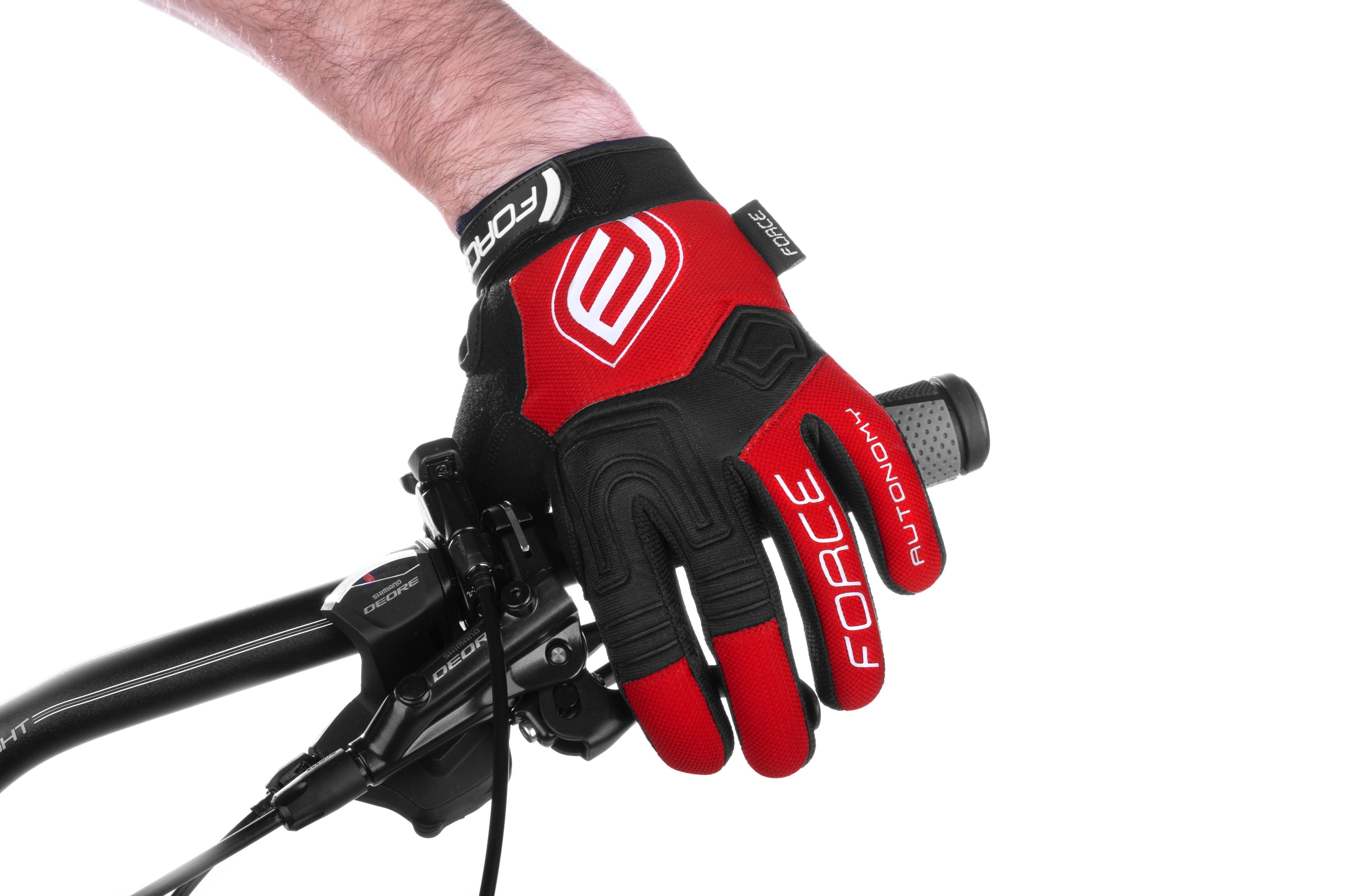FORCE Fahrradhandschuhe Handschuhe Force MTB AUTONOMY rot * günstig online kaufen
