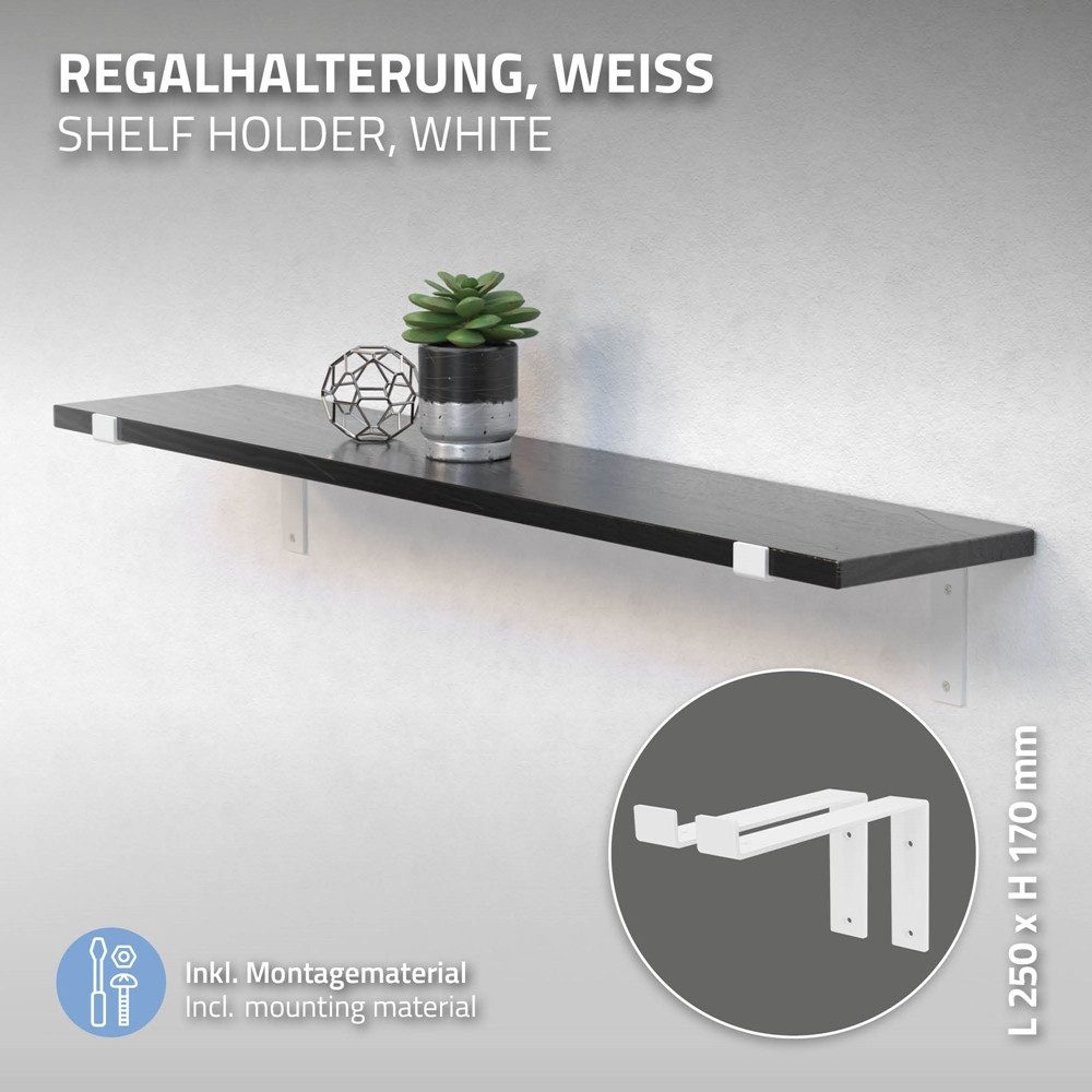 ML-DESIGN Wandregalhalter Regalhalterung L-Form aus Metall, Regalwinkel für günstig online kaufen