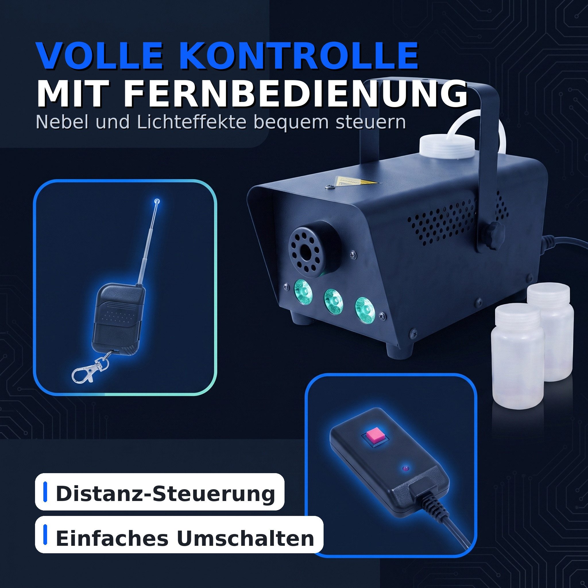 Northpoint LED Discolicht Nebelmaschine mit Fernbedienung & Farbwechsel - inkl. Flüssigkeit – Bild 4 von 5
