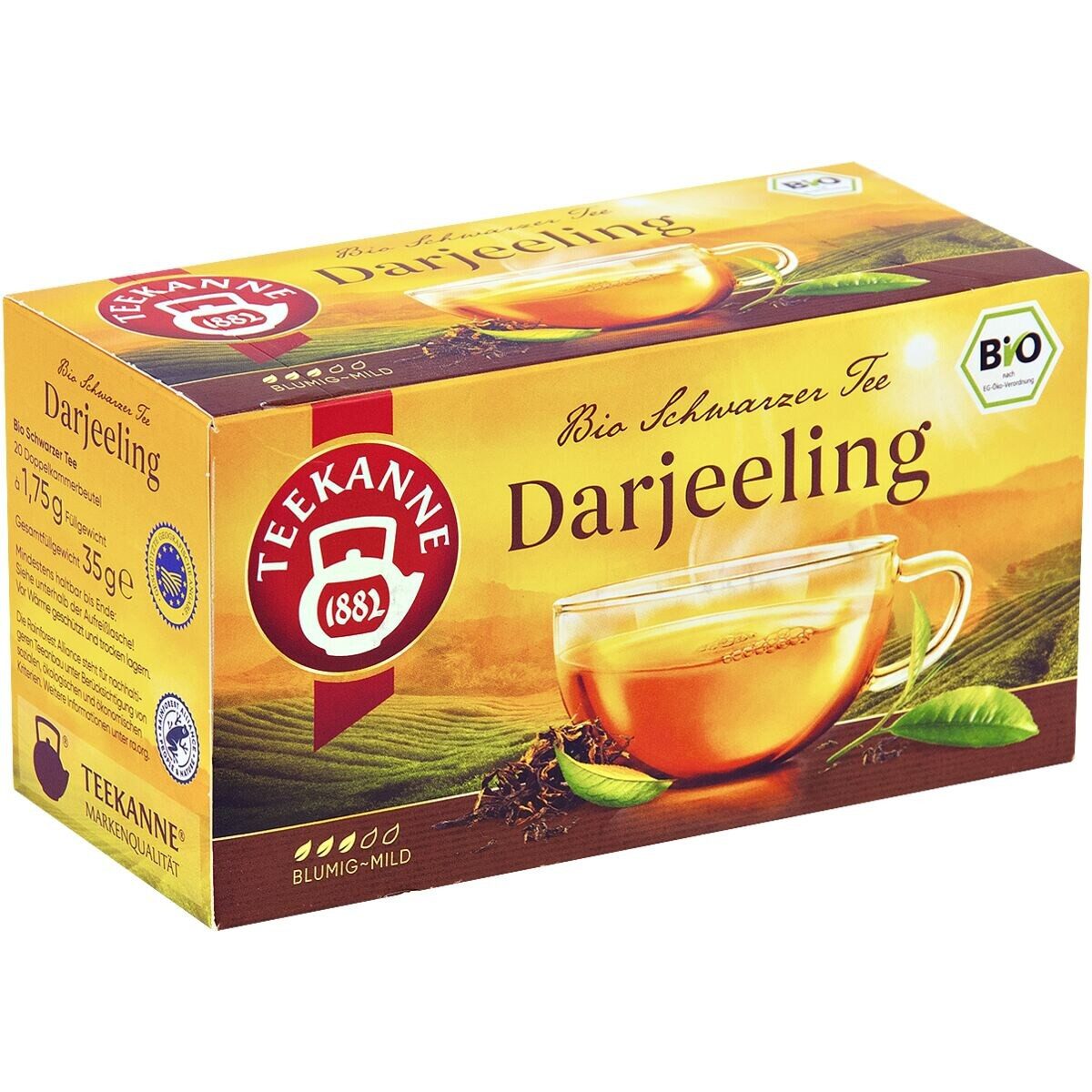 TEEKANNE Tee Bio Darjeeling, 20 Beutel, Schwarztee-Mischung