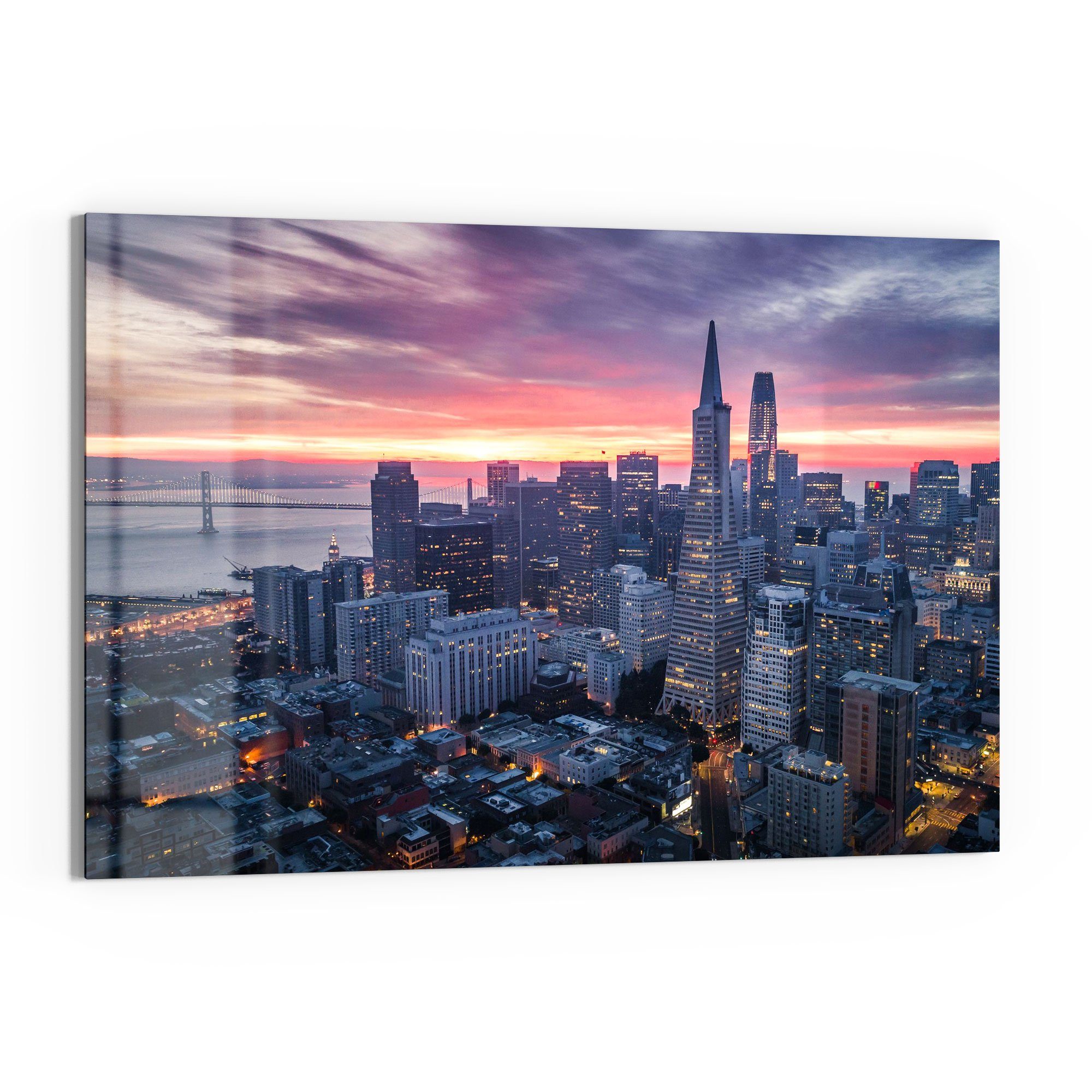 DEQORI Glasbild 'Blick auf San Francisco', günstig online kaufen