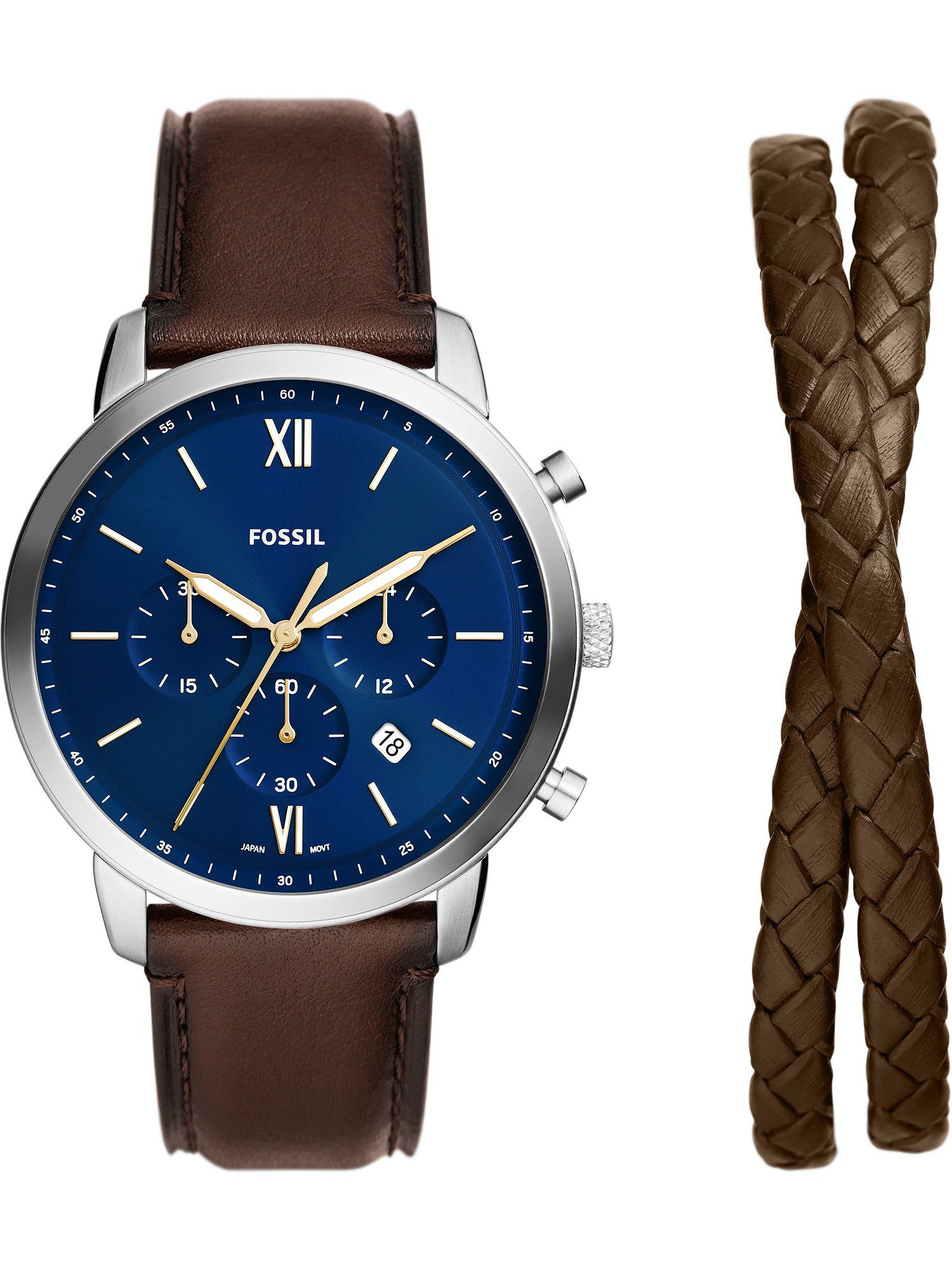 Quarzuhr Fossil Herren-Uhren-Sets Analog Quarz
