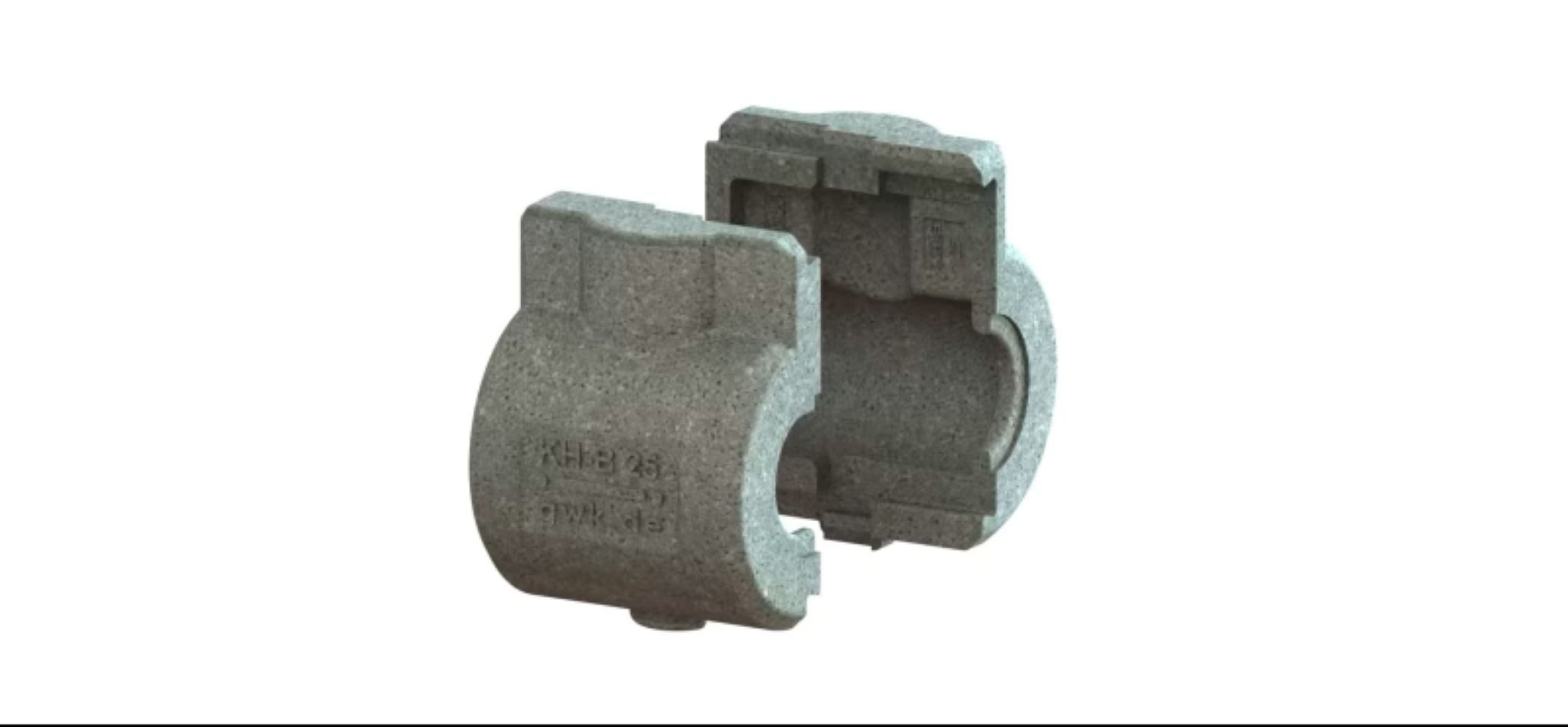 GWK Kuhlmann GmbH Armaturen-Befestigungselement GWK EPP-BOX Serie KH-B silbergrau f. Kugelhahn m. Flügelgriff u. IG