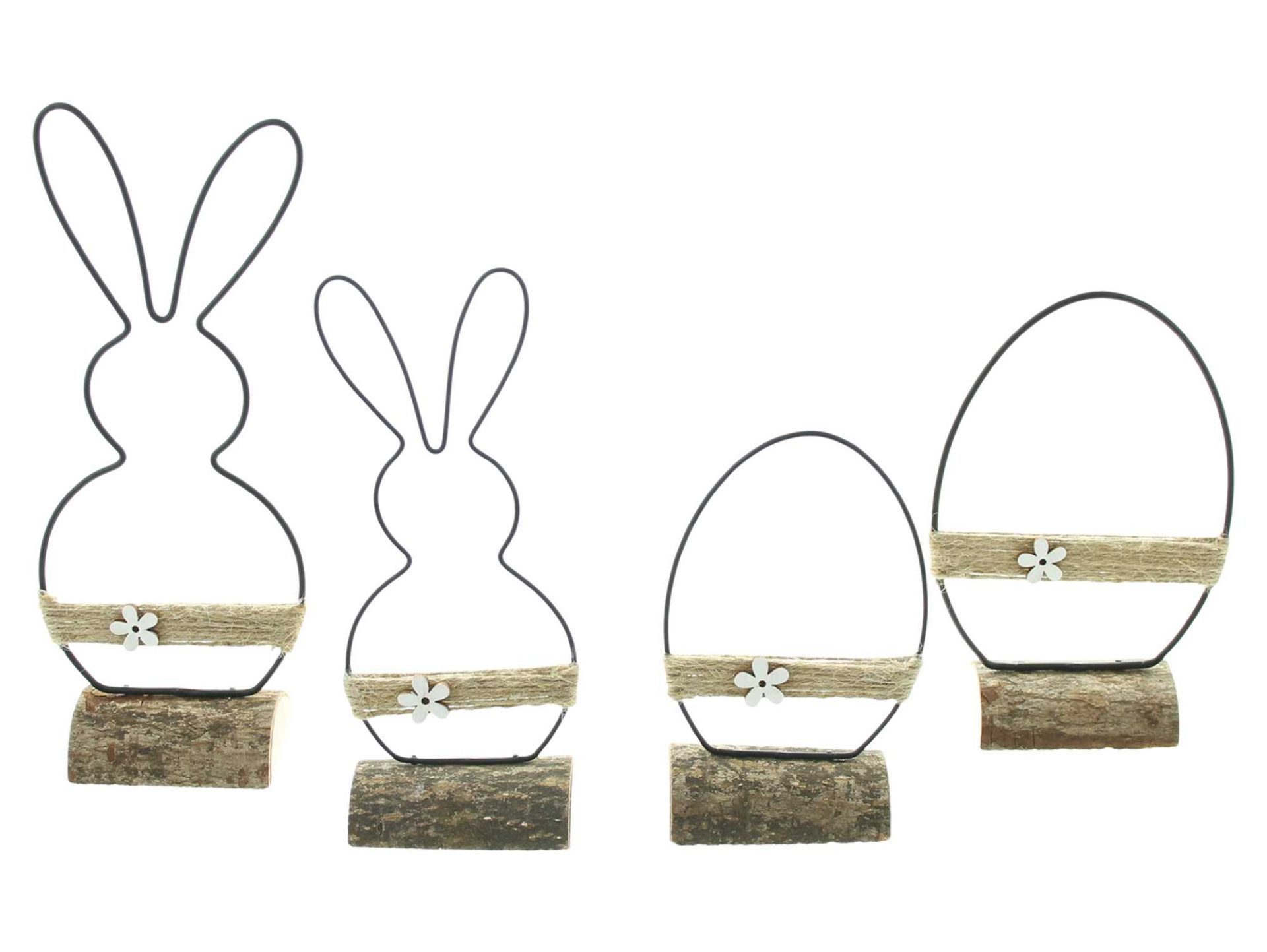 Home-trends24.de Dekofigur Osterhase Hase Ostereier Ostern Figur Deko 4e-Set (4 St)