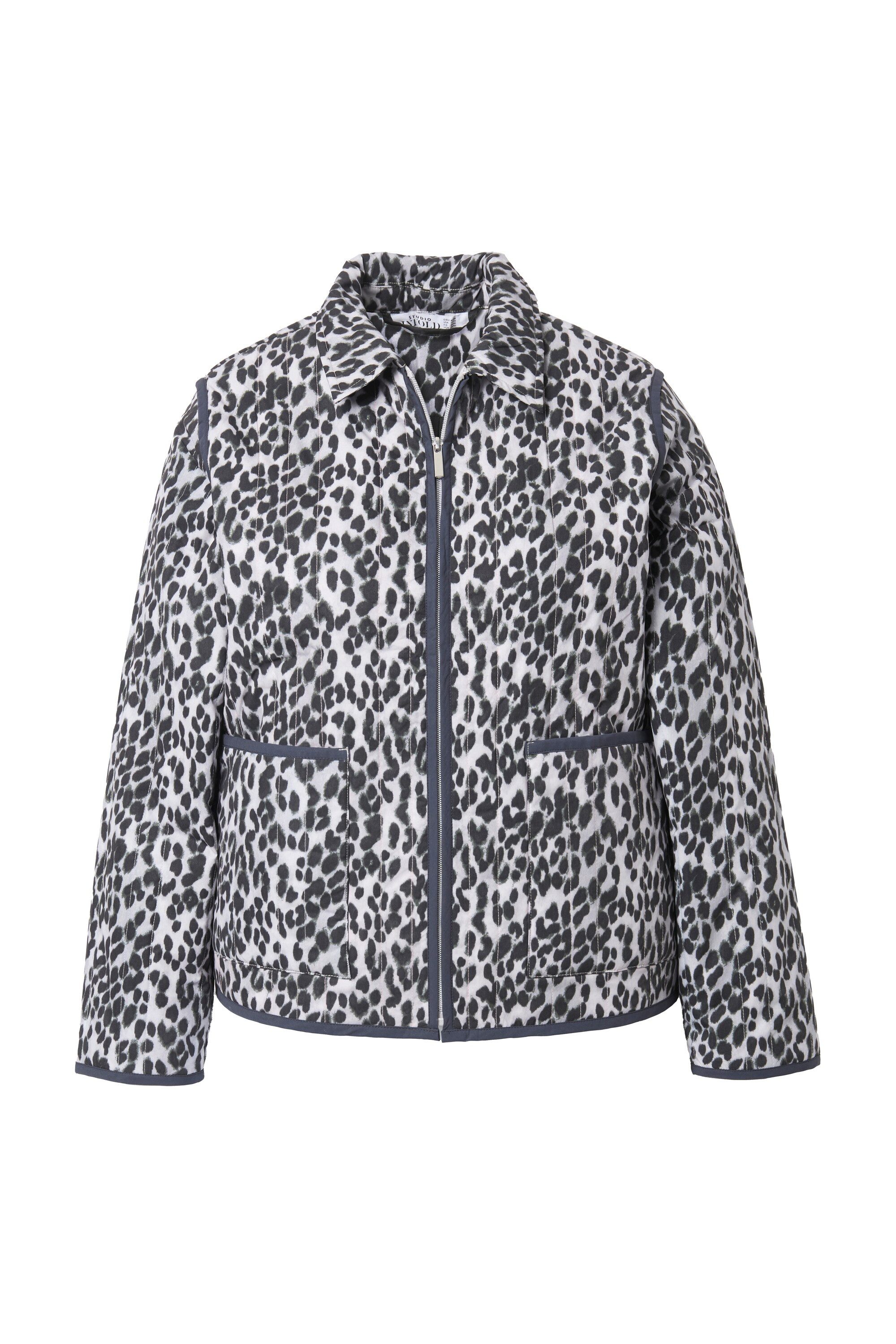 Studio Untold Kurzjacke Steppjacke oversized Leo Rundhals günstig online kaufen