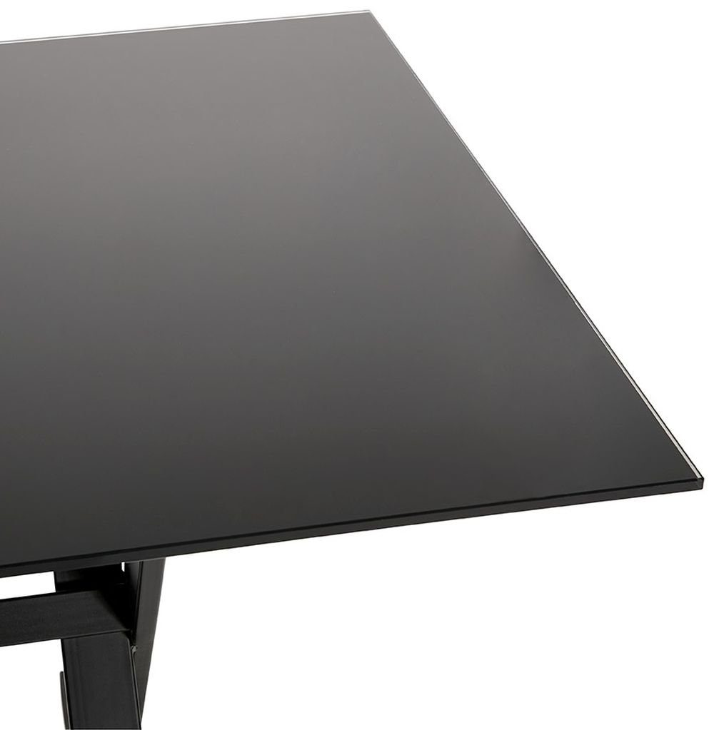 KADIMA Büro Glas DESIGN Schwarz PC-Tisch BEATRICE Schreibtisch Schreibtisch