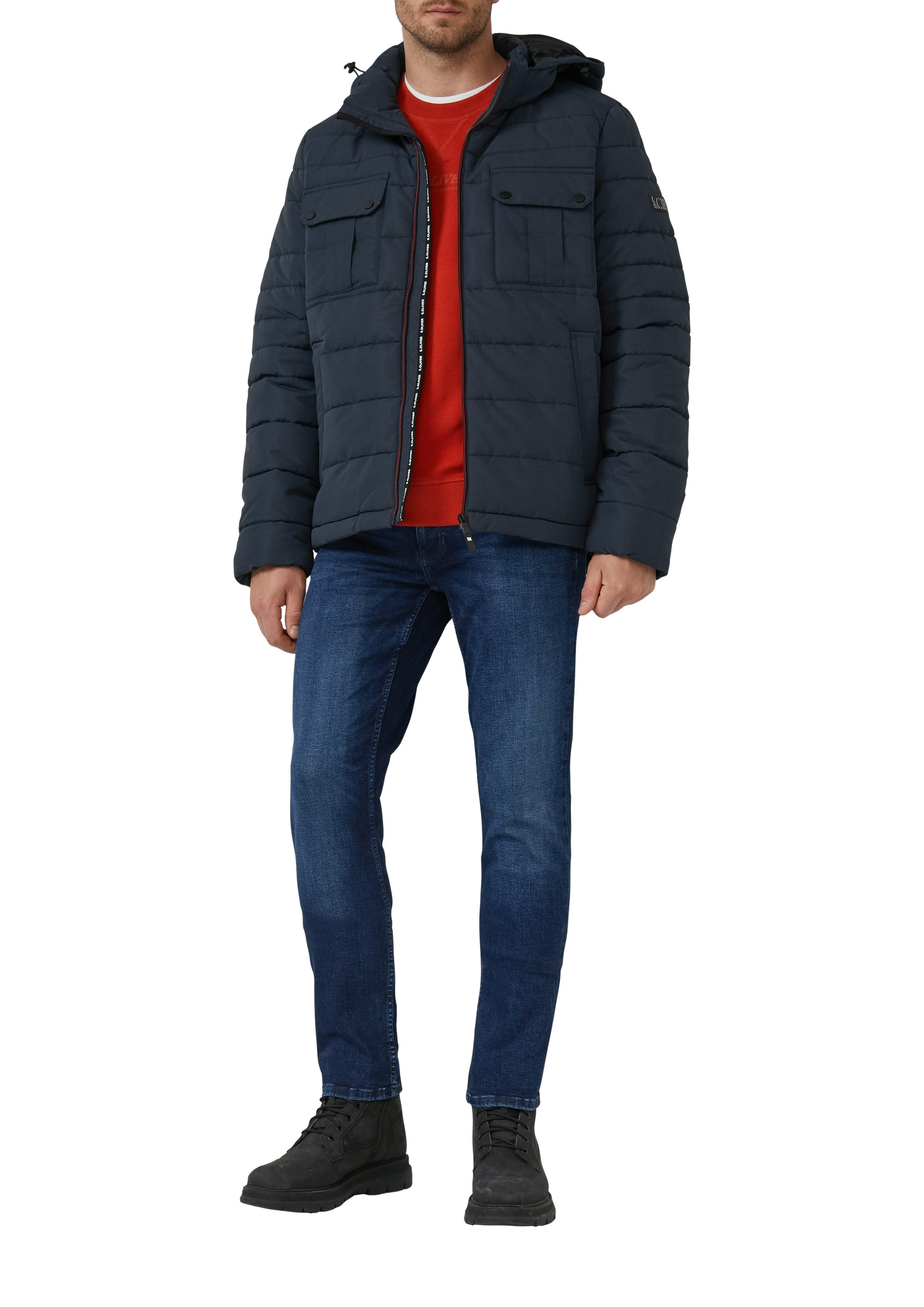 s.Oliver Steppjacke mit Kapuze und Kordelzug günstig online kaufen