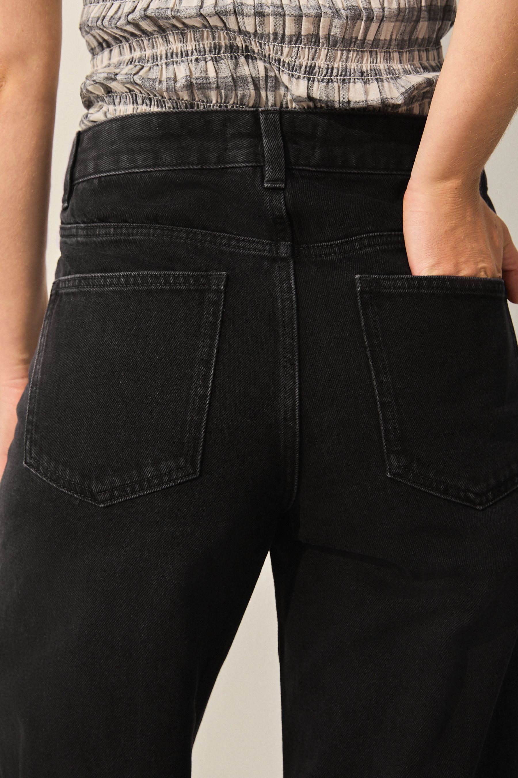 Next Weite Jeans Jeans mit weitem Hosenbein und Gürtel (1-tlg)