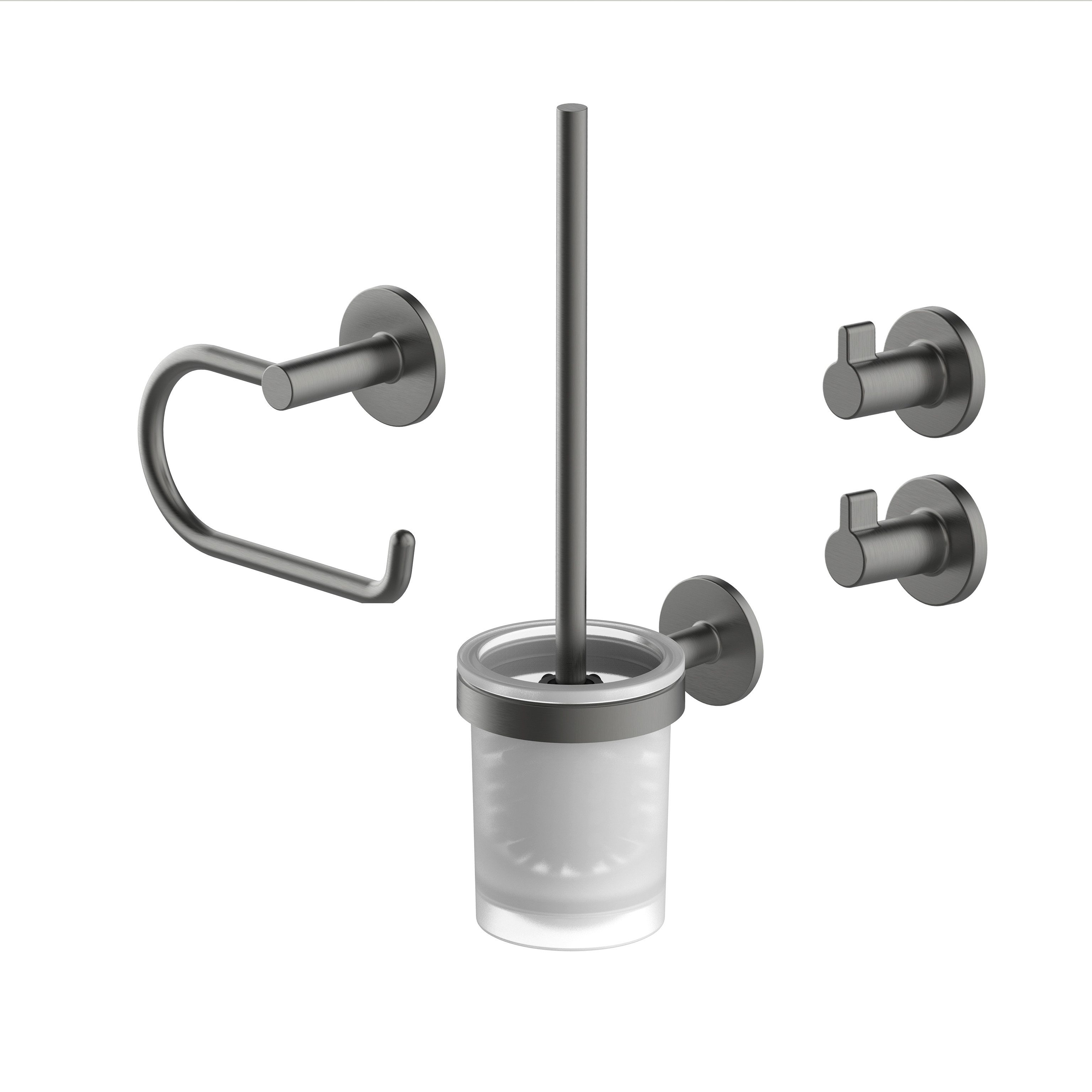Lenz Badaccessoire-Set HYGGE, 4-teilig, Set mit runden Handtuchhaken