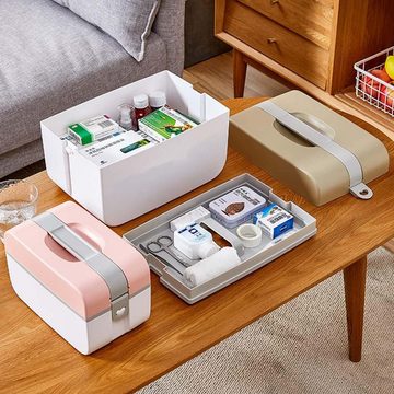 FIDDY Aufbewahrungsdose Erste- Hilfe- Kasten aus Kunststoff Leer Erste- Hilfe- Kasten (Erste- Hilfe- Aufbewahrungsbox Erste- Hilfe- Kasten Medizin, 1 St)