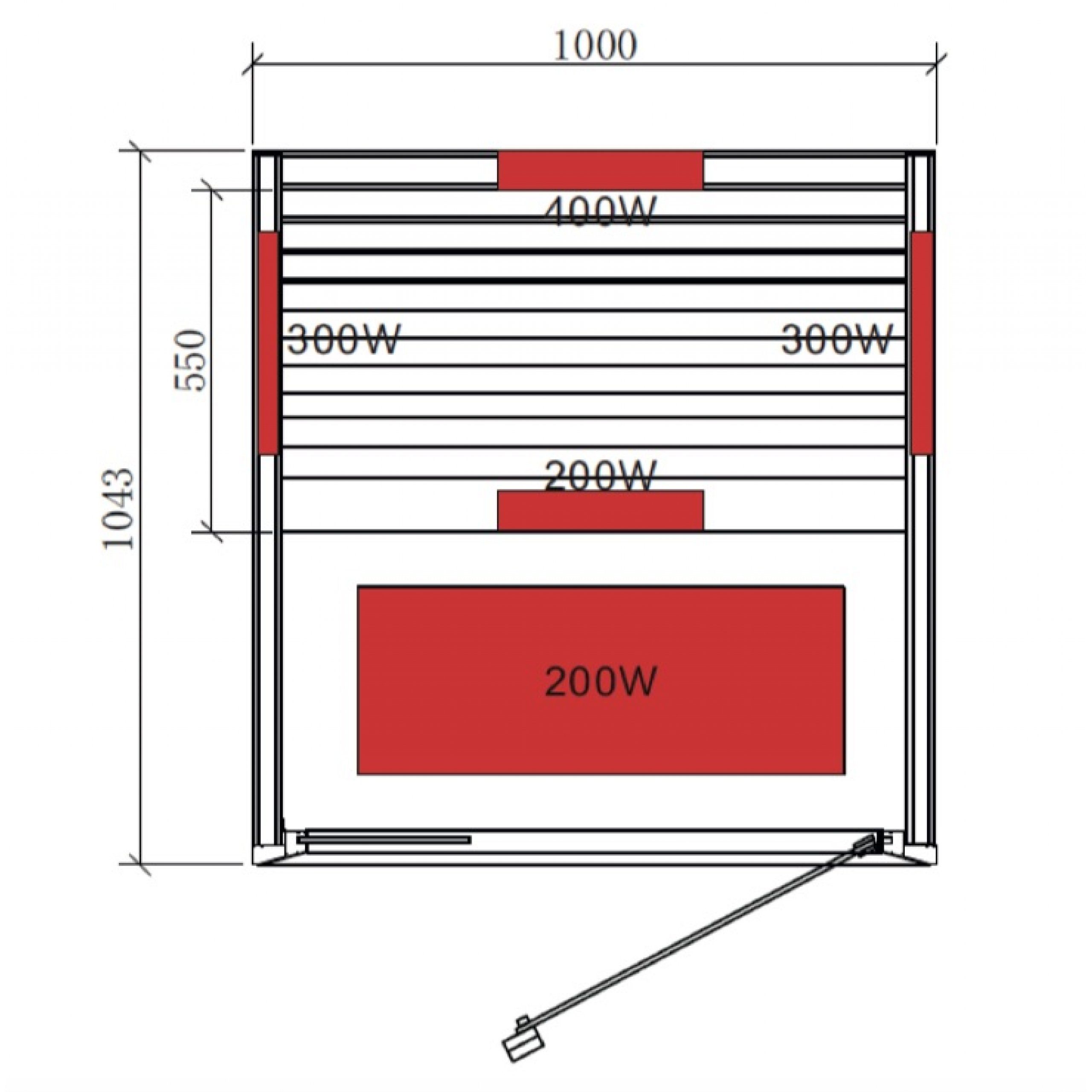 HARVIA Infrarotkabine Harvia Onni Infra Mini Element Infrarotkabine aus Abachi