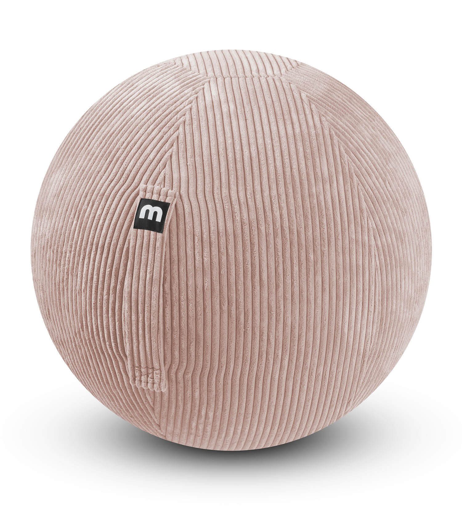 mokebo Sitzball Der Sportliche (mit Cordbezug), ergonomische Sitzmöglichkeit fürs Büro & Homeoffice in Rosa